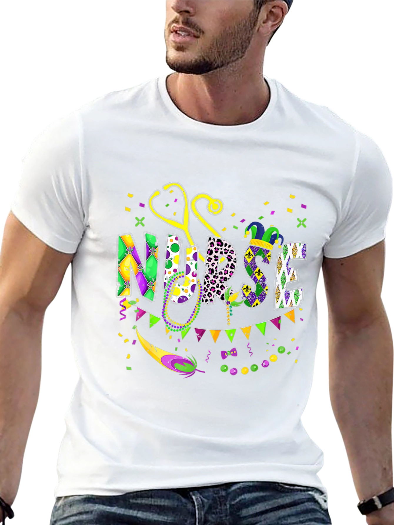 Mardi Gras Nurse T-Shirt