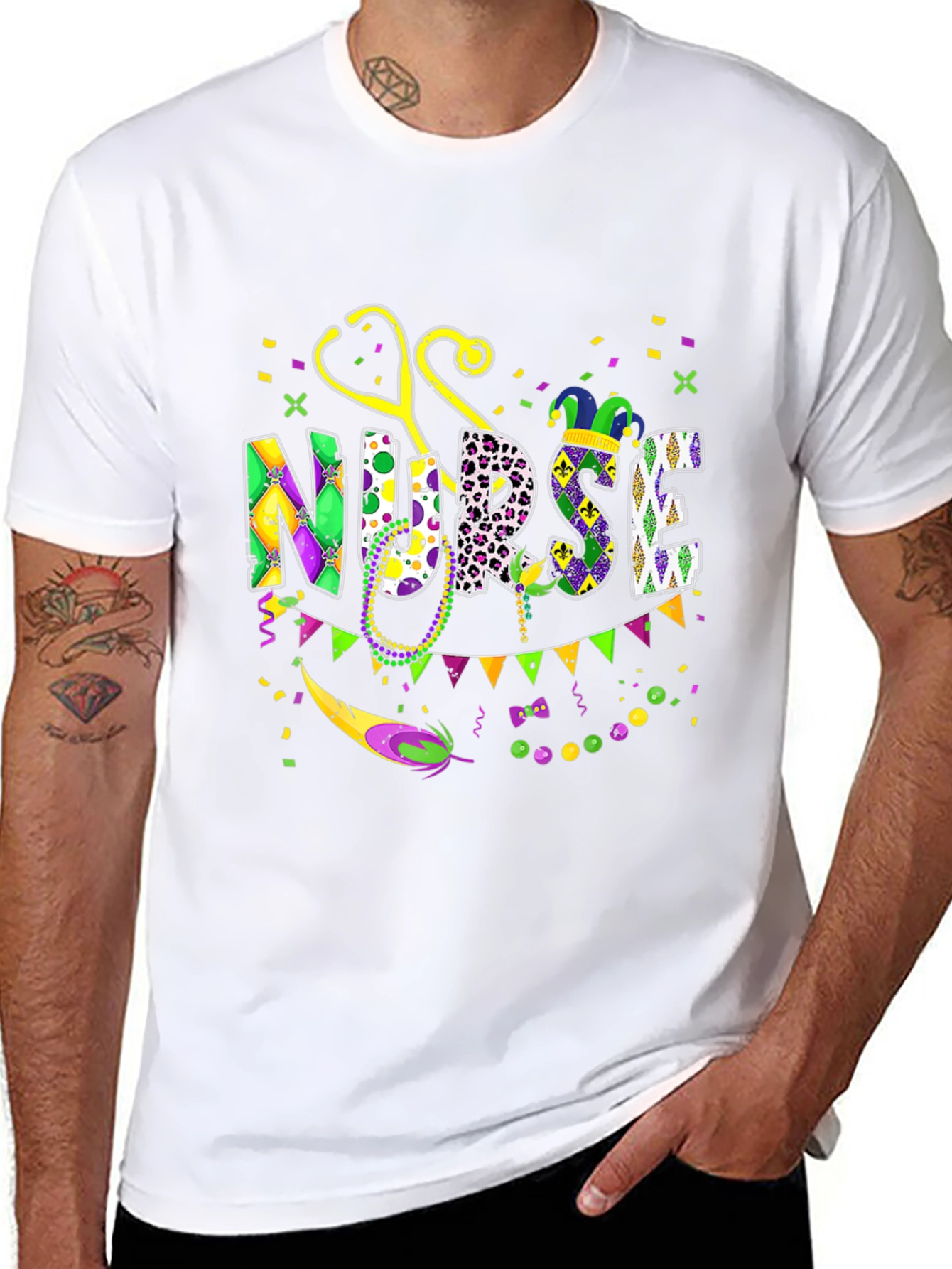 Mardi Gras Nurse T-Shirt