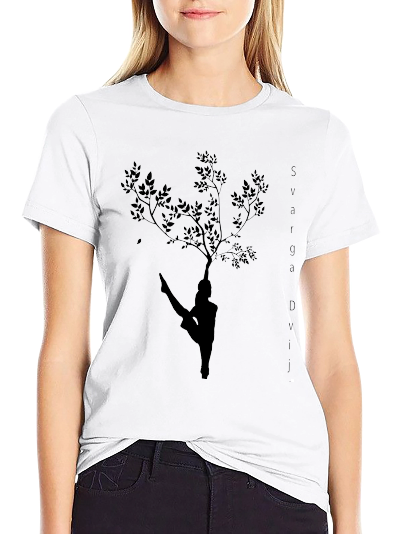 Yoga Tree Black T-Shirt - Flexible Style