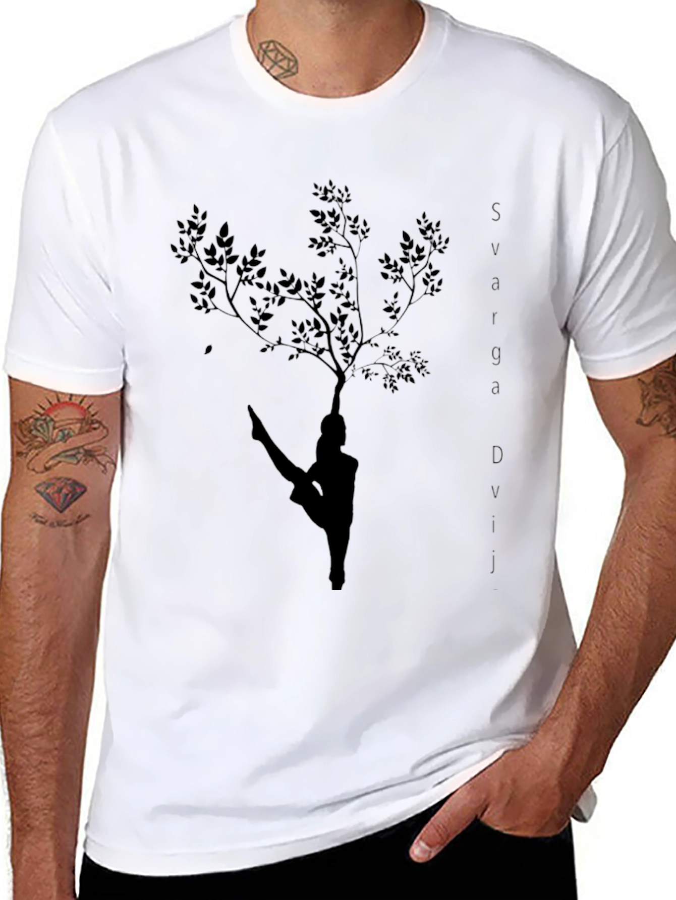 Yoga Tree Black T-Shirt - Flexible Style