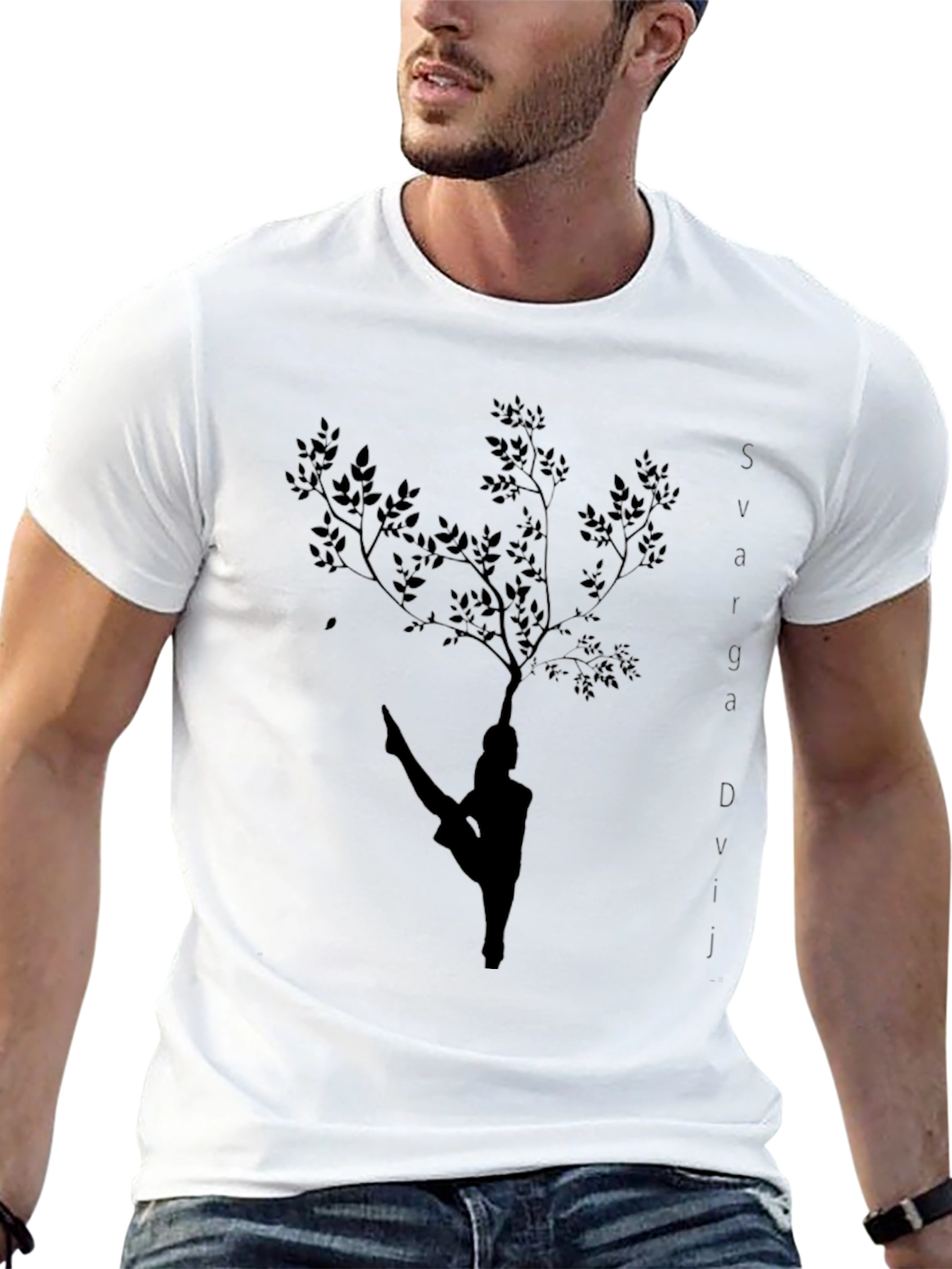 Yoga Tree Black T-Shirt - Flexible Style
