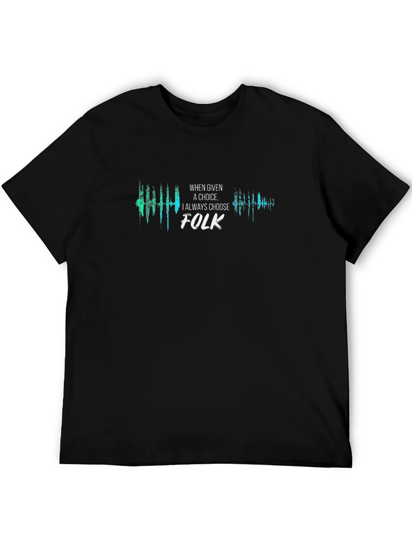Folk Music Choice Graphic Tee - Stylish Black T-Shirt