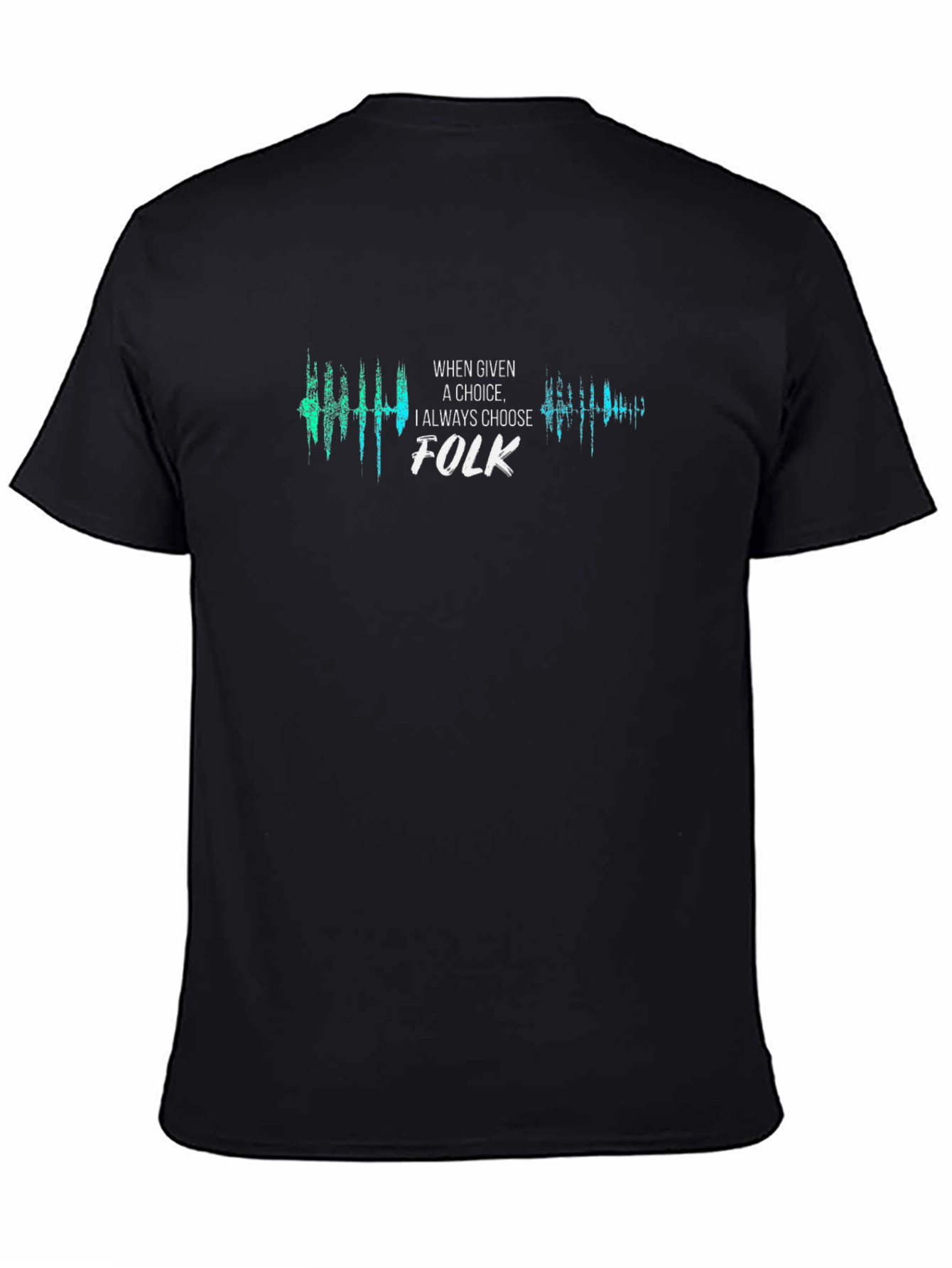 Folk Music Choice Graphic Tee - Stylish Black T-Shirt