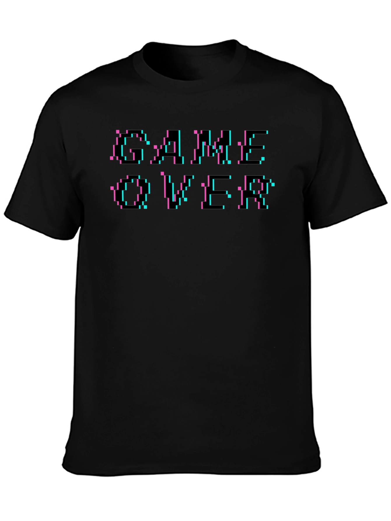Retro Game Over Graphic Black T-Shirt