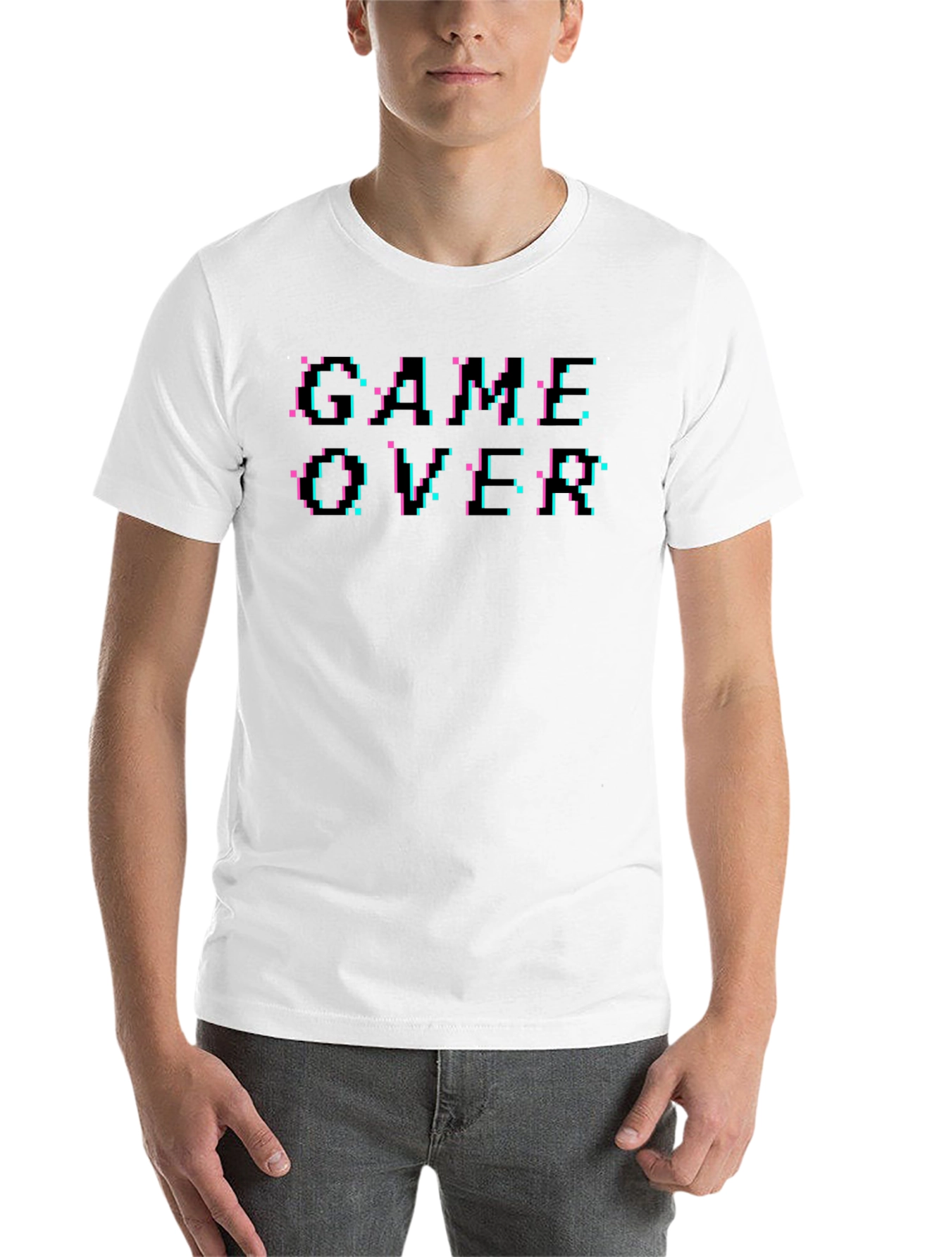 Retro Game Over Graphic Black T-Shirt