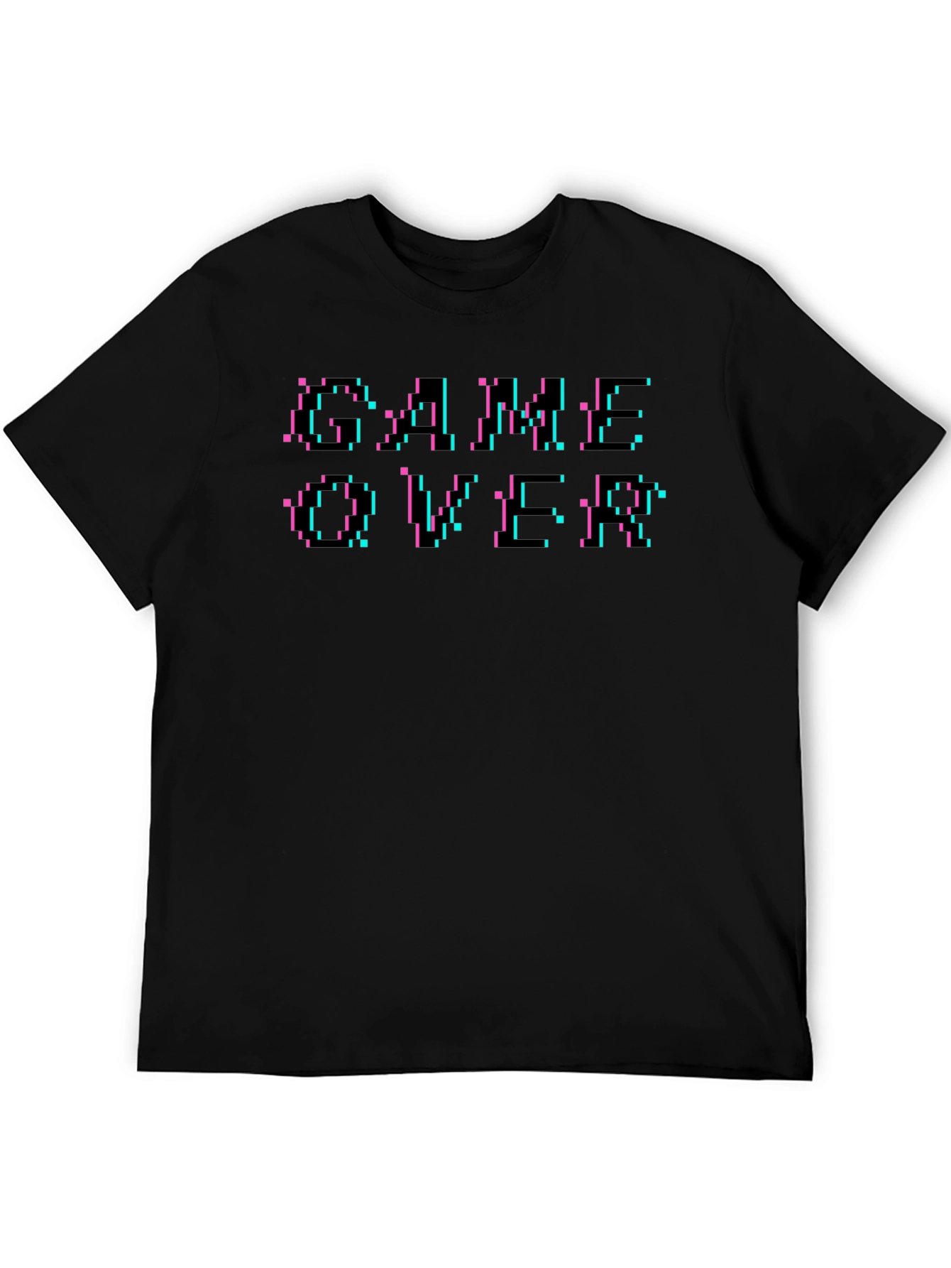 Retro Game Over Graphic Black T-Shirt