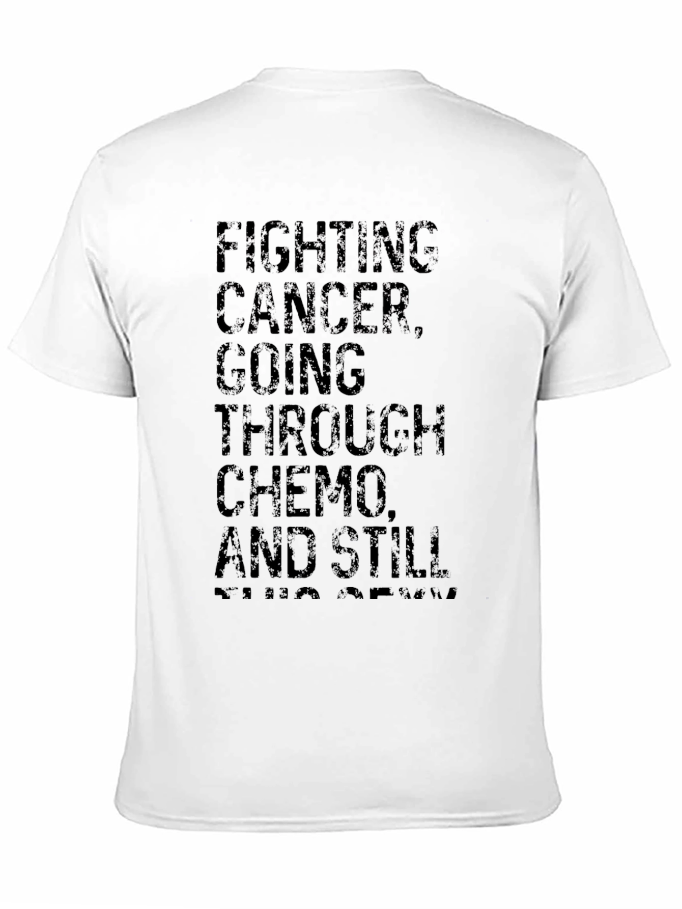 Fighting Cancer Chemo Strong Black T-Shirt