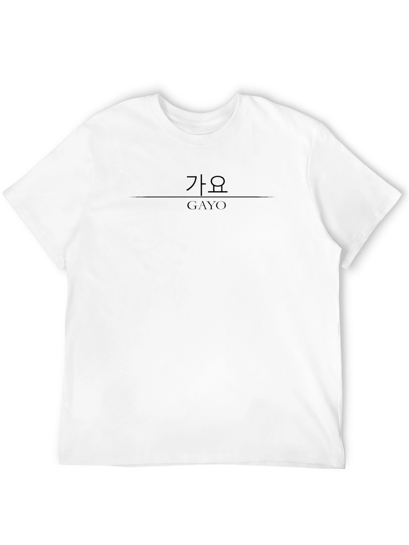Gayo Korean Text Graphic Black T-Shirt