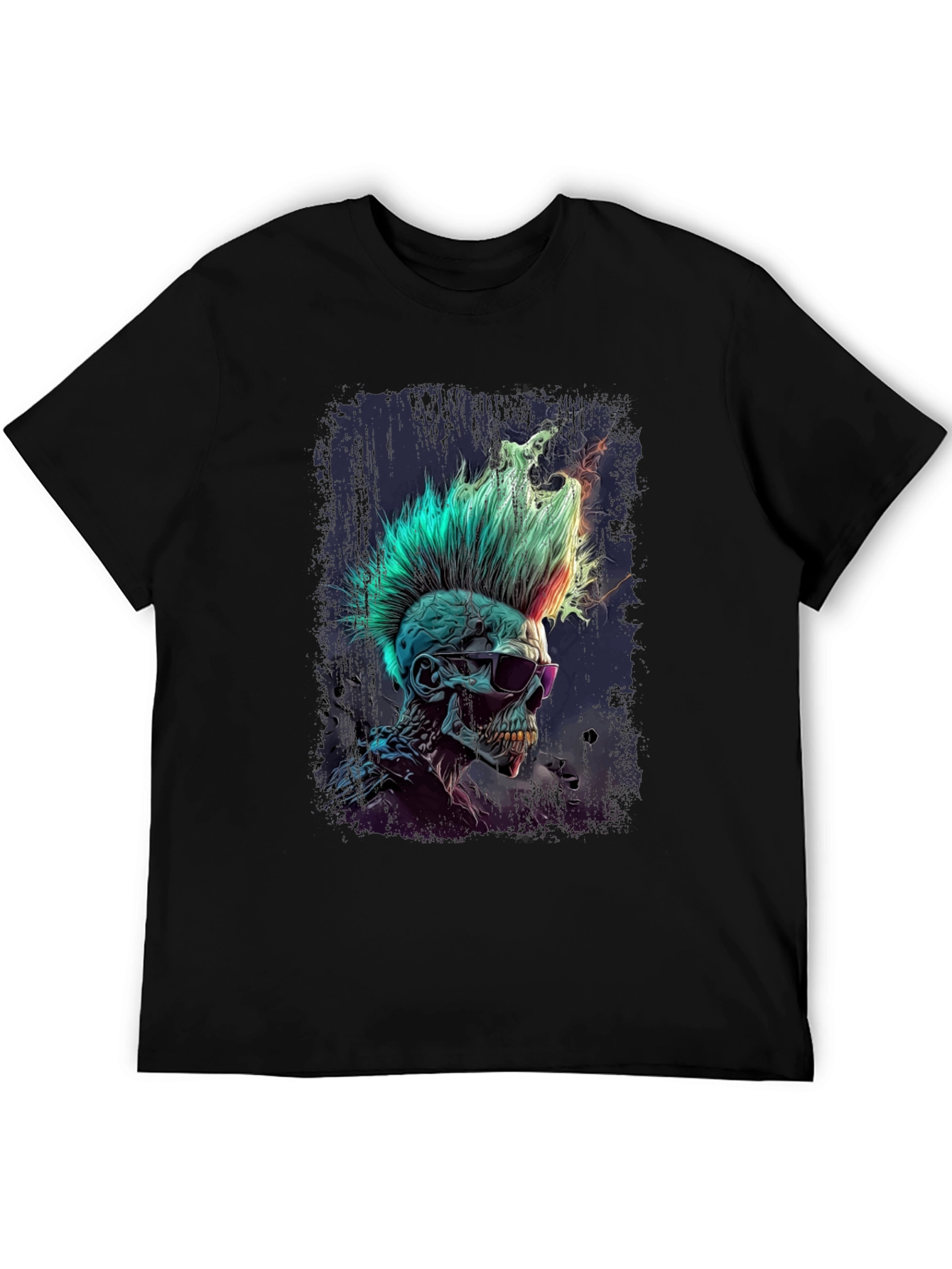Punk Rock Skull Graphic Tee - Edgy Style