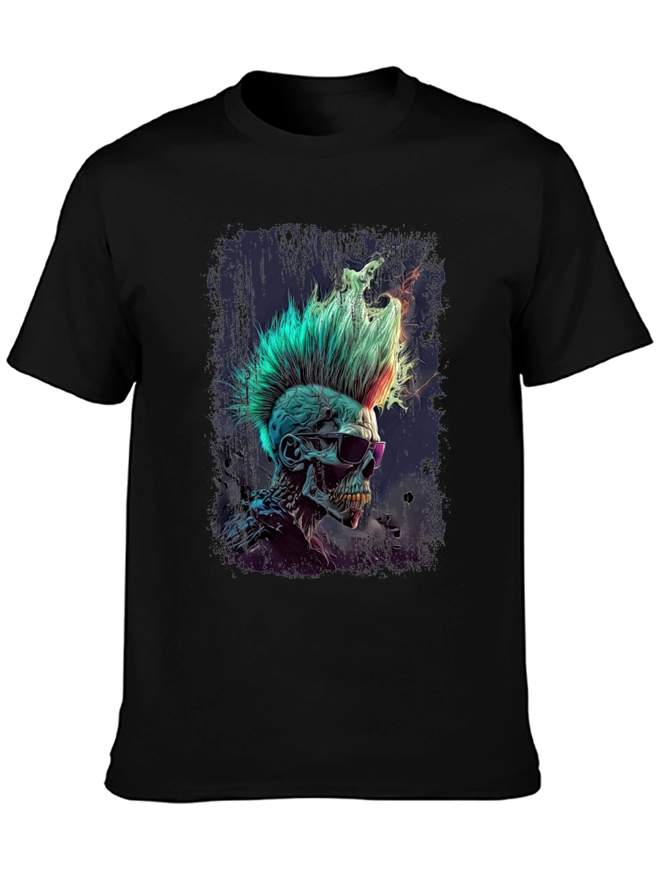 Punk Rock Skull Graphic Tee - Edgy Style