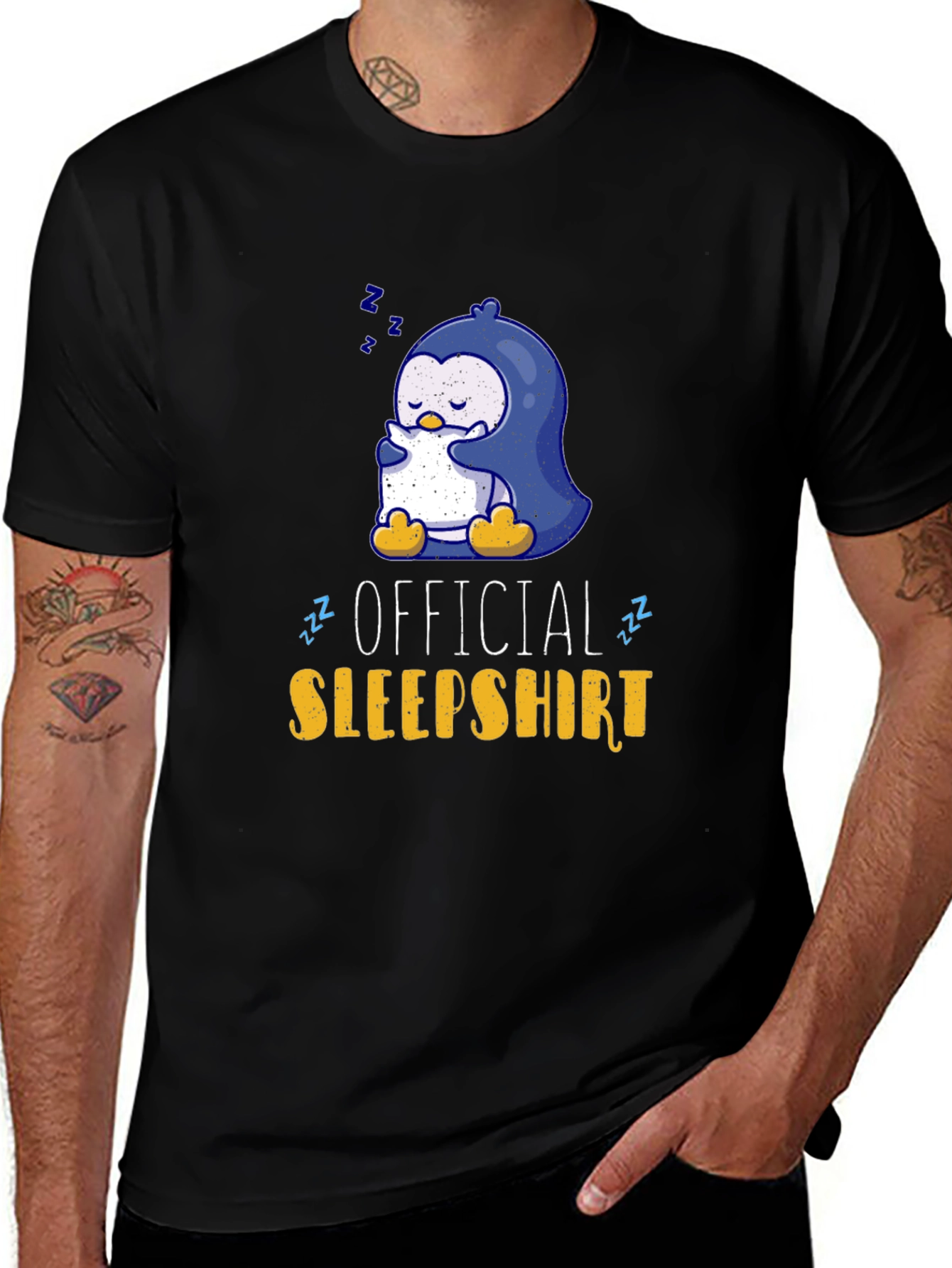 Official Sleepshirt Black Penguin T-Shirt