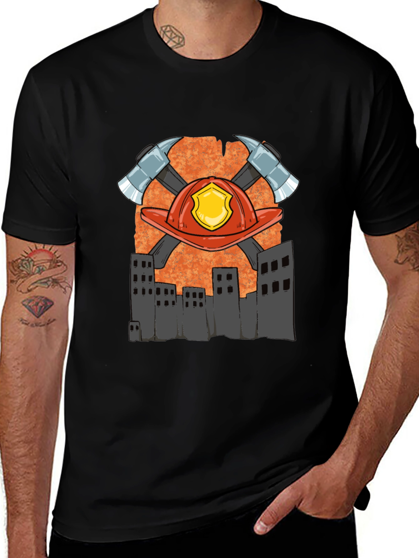 Firefighter Emblem Graphic T-Shirt