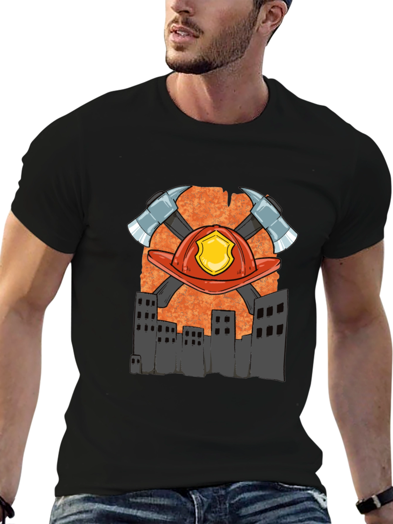 Firefighter Emblem Graphic T-Shirt