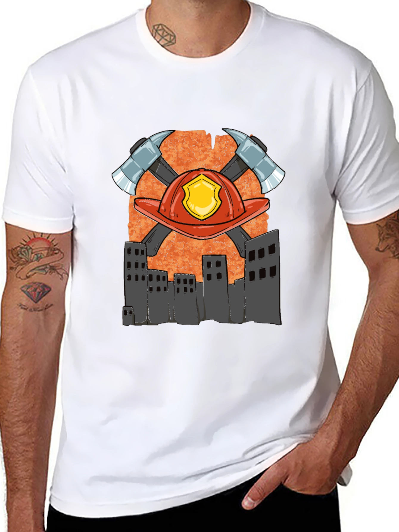 Firefighter Emblem Graphic T-Shirt