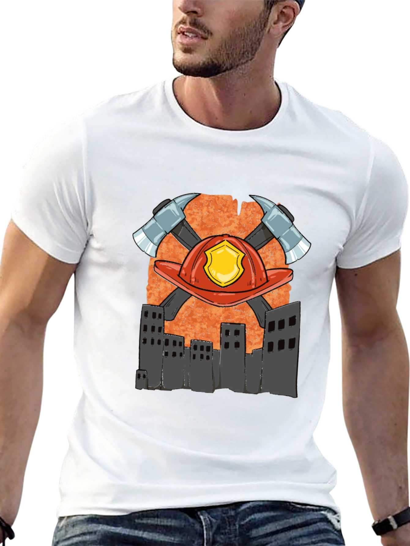 Firefighter Emblem Graphic T-Shirt