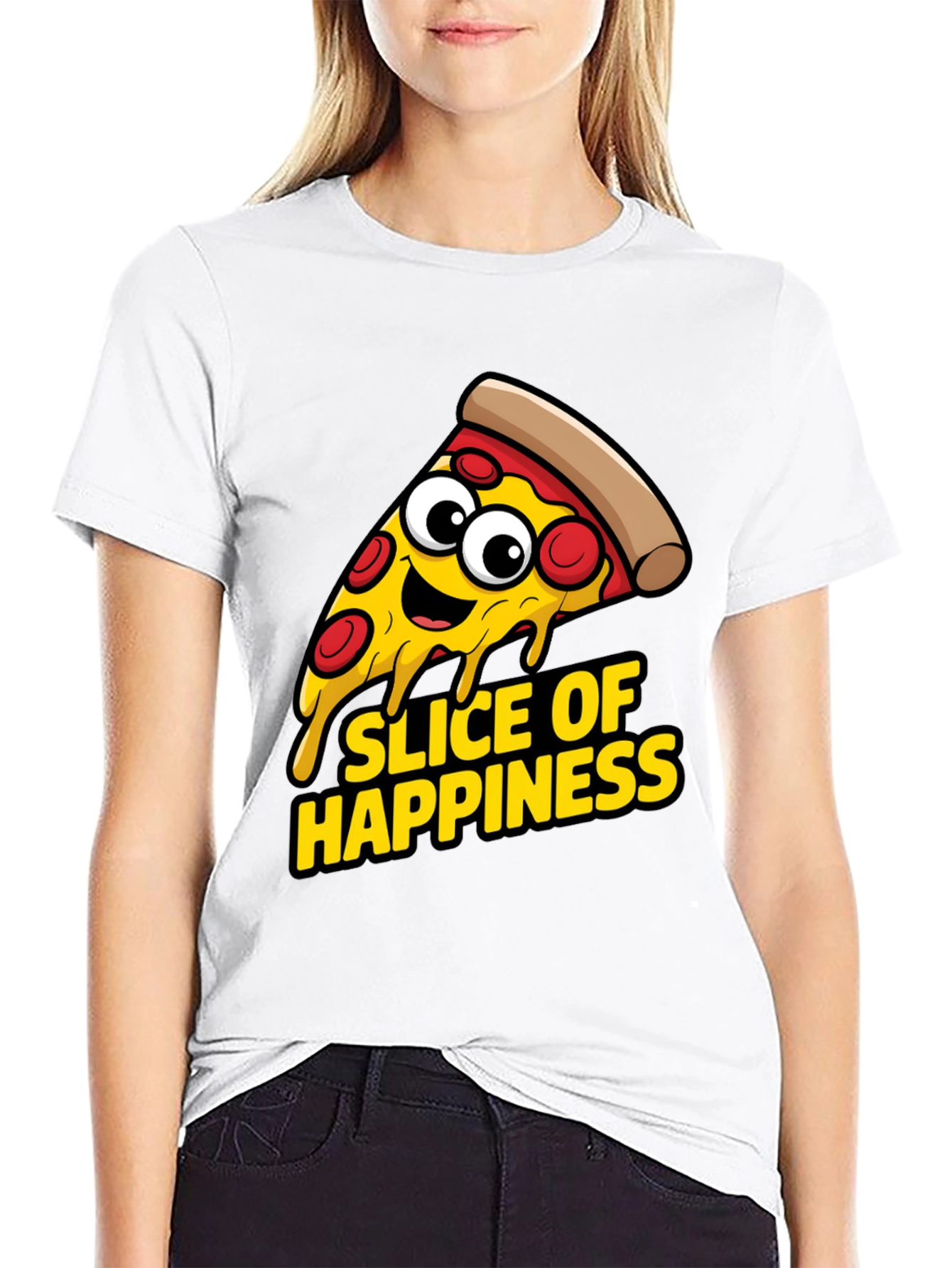 Slice of Happiness T-Shirt - Pizza Lover Apparel