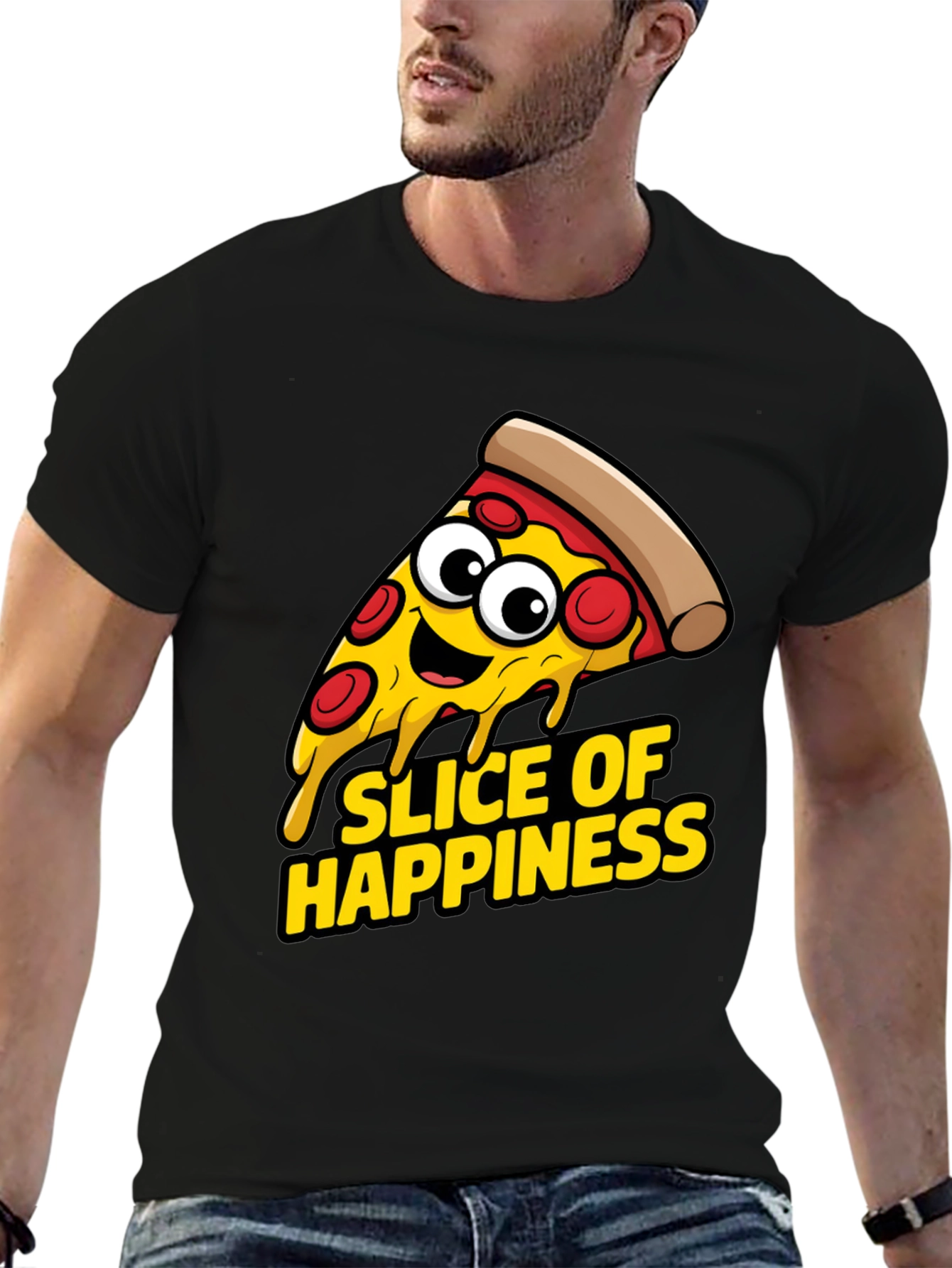 Slice of Happiness T-Shirt - Pizza Lover Apparel