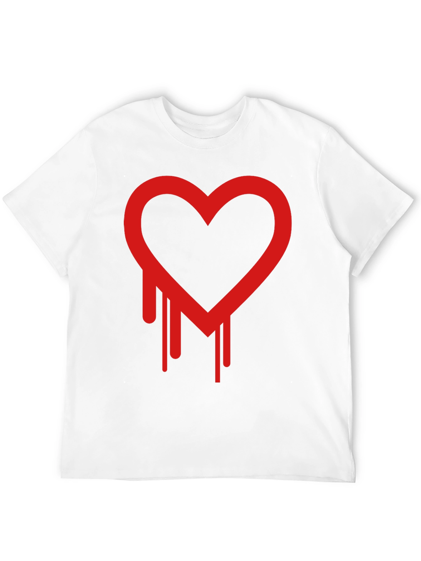Dripping Heart Graphic Black T-Shirt