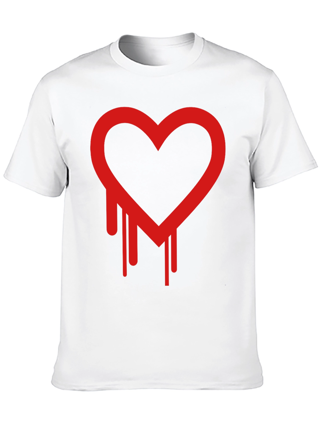 Dripping Heart Graphic Black T-Shirt