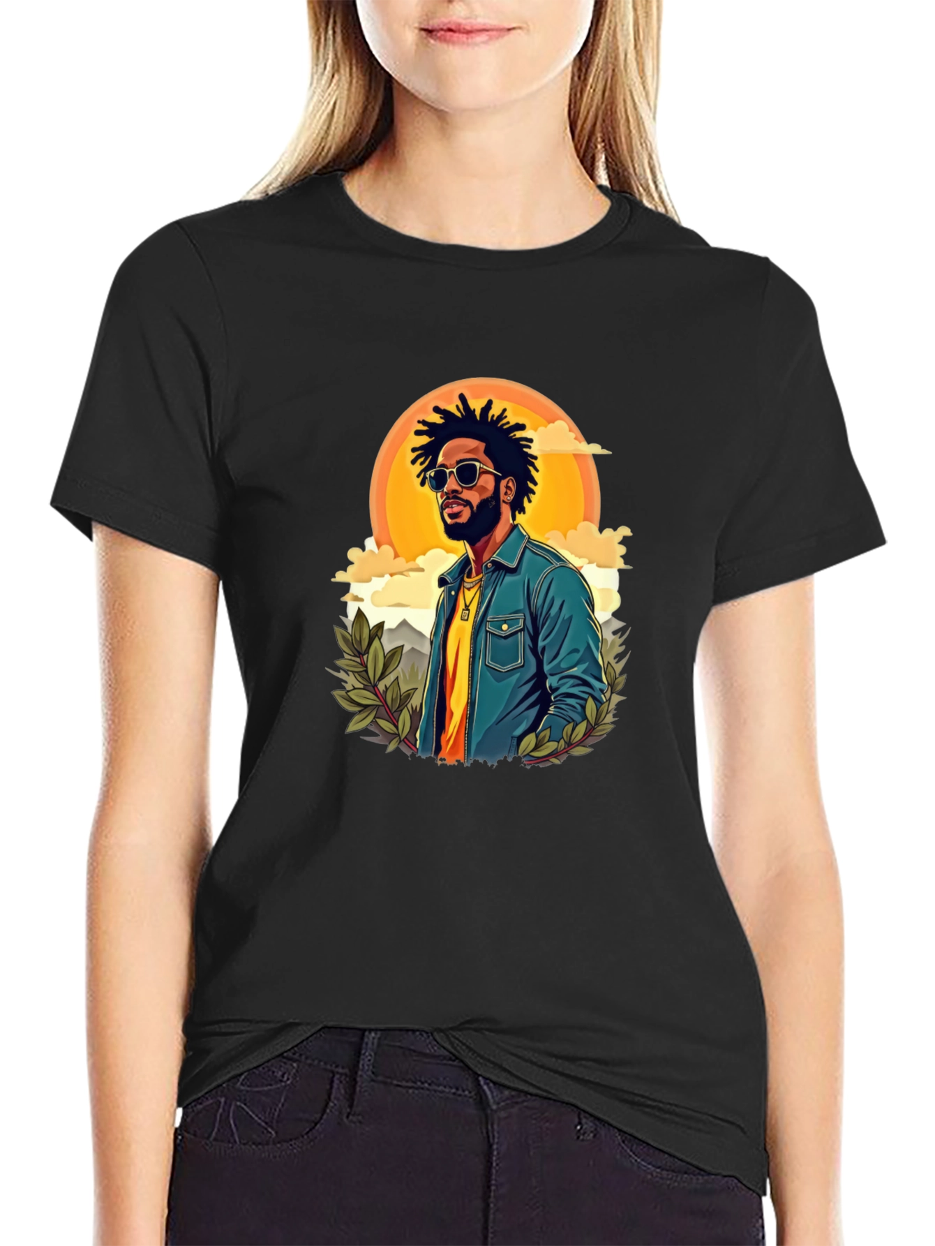Retro Graphic Tee - Cool Illustrated Man