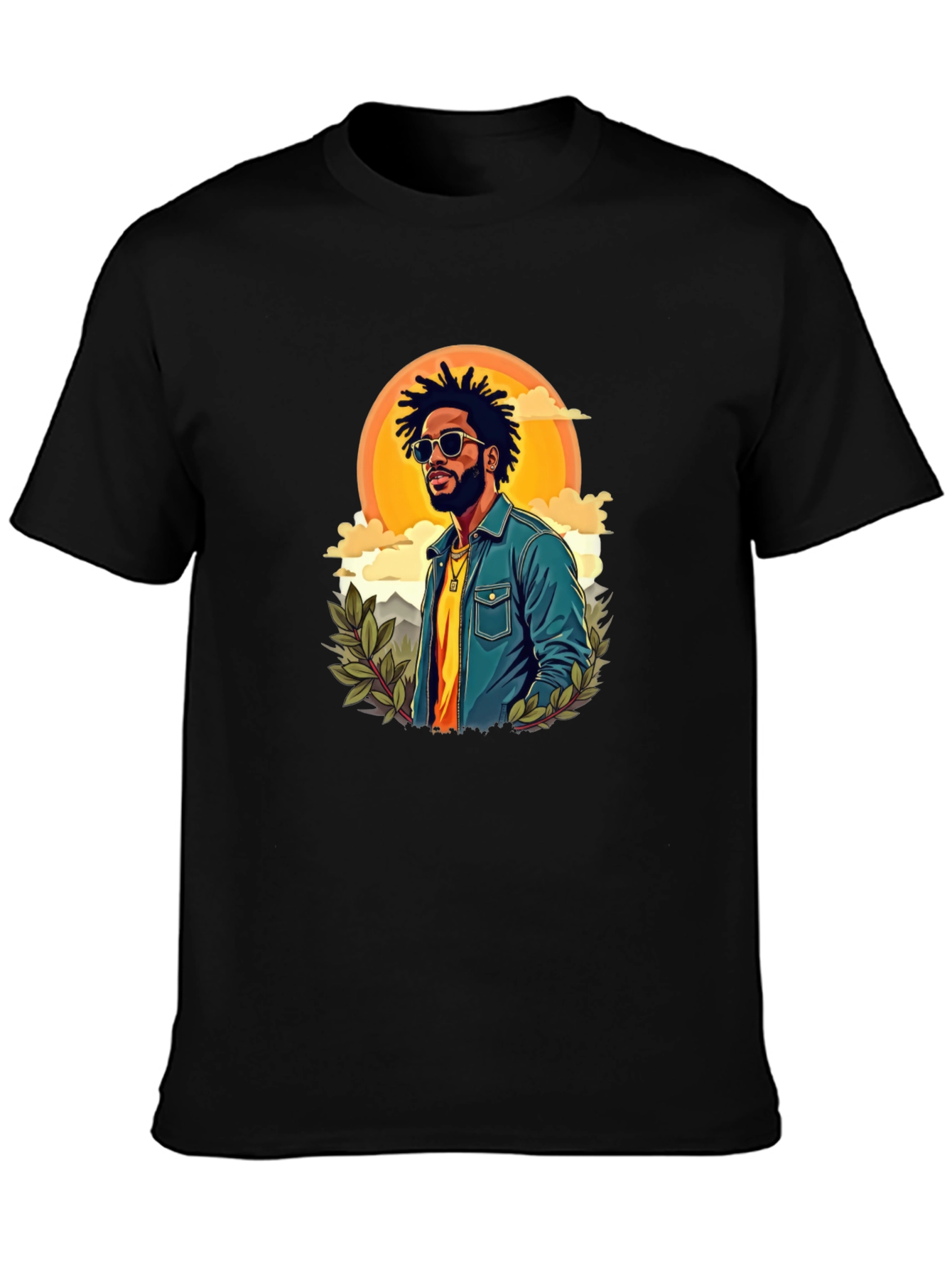 Retro Graphic Tee - Cool Illustrated Man