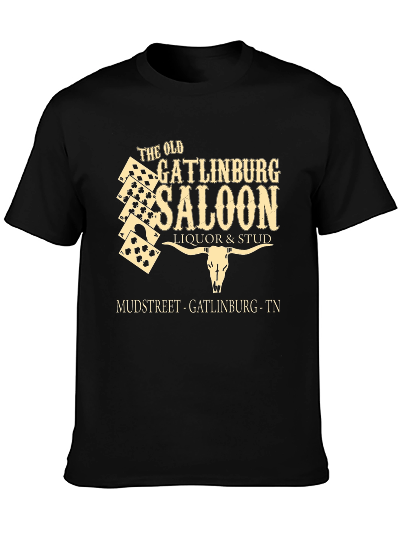 Old Gatlinburg Saloon Black Graphic Tee