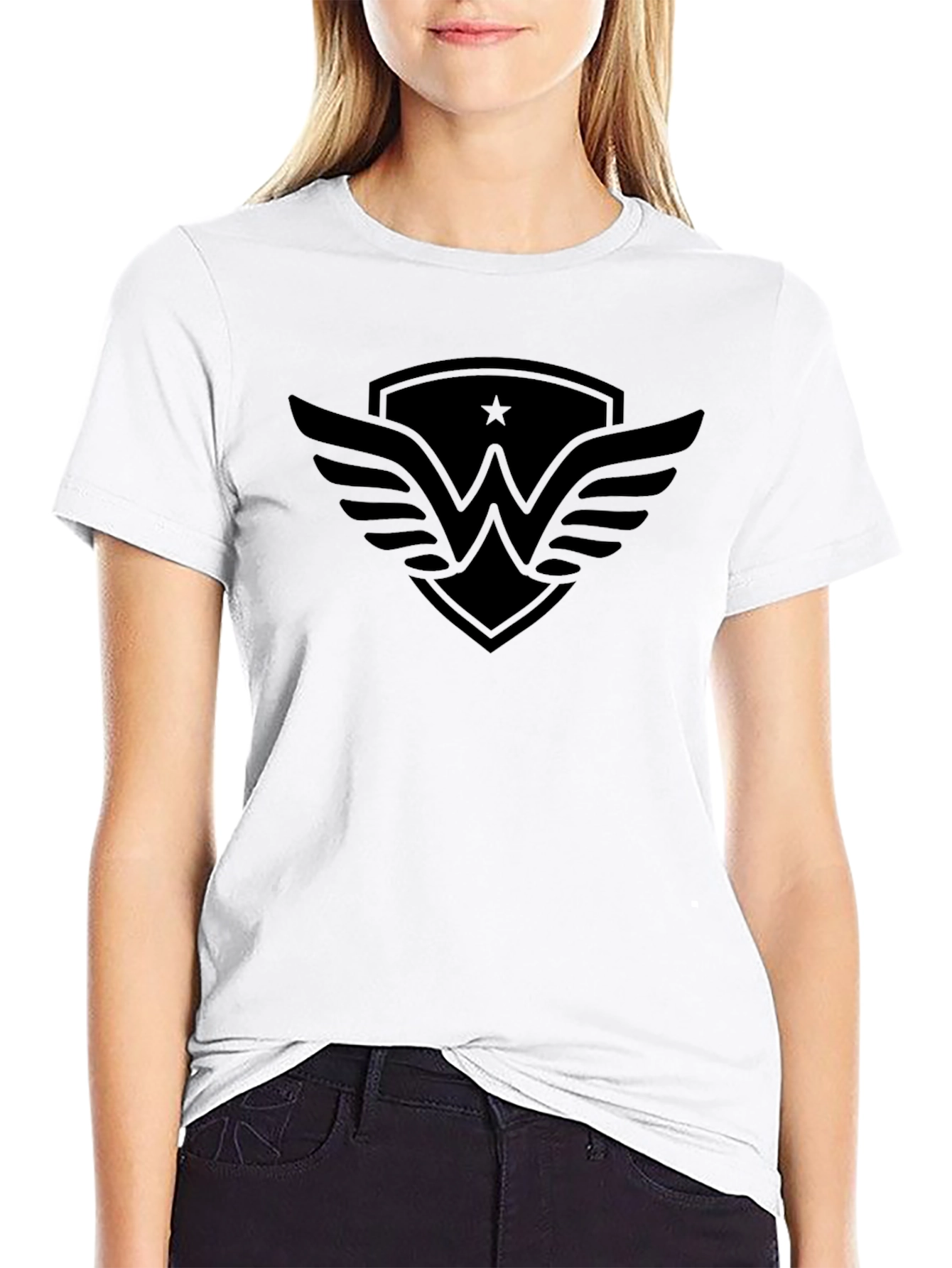 Wonder Woman Logo Black T-Shirt