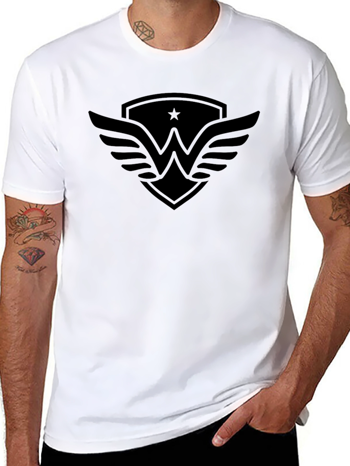 Wonder Woman Logo Black T-Shirt
