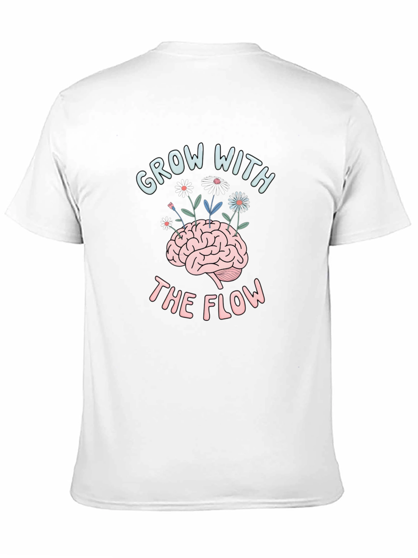 Grow with the Flow Brain Graphic T-Shirt