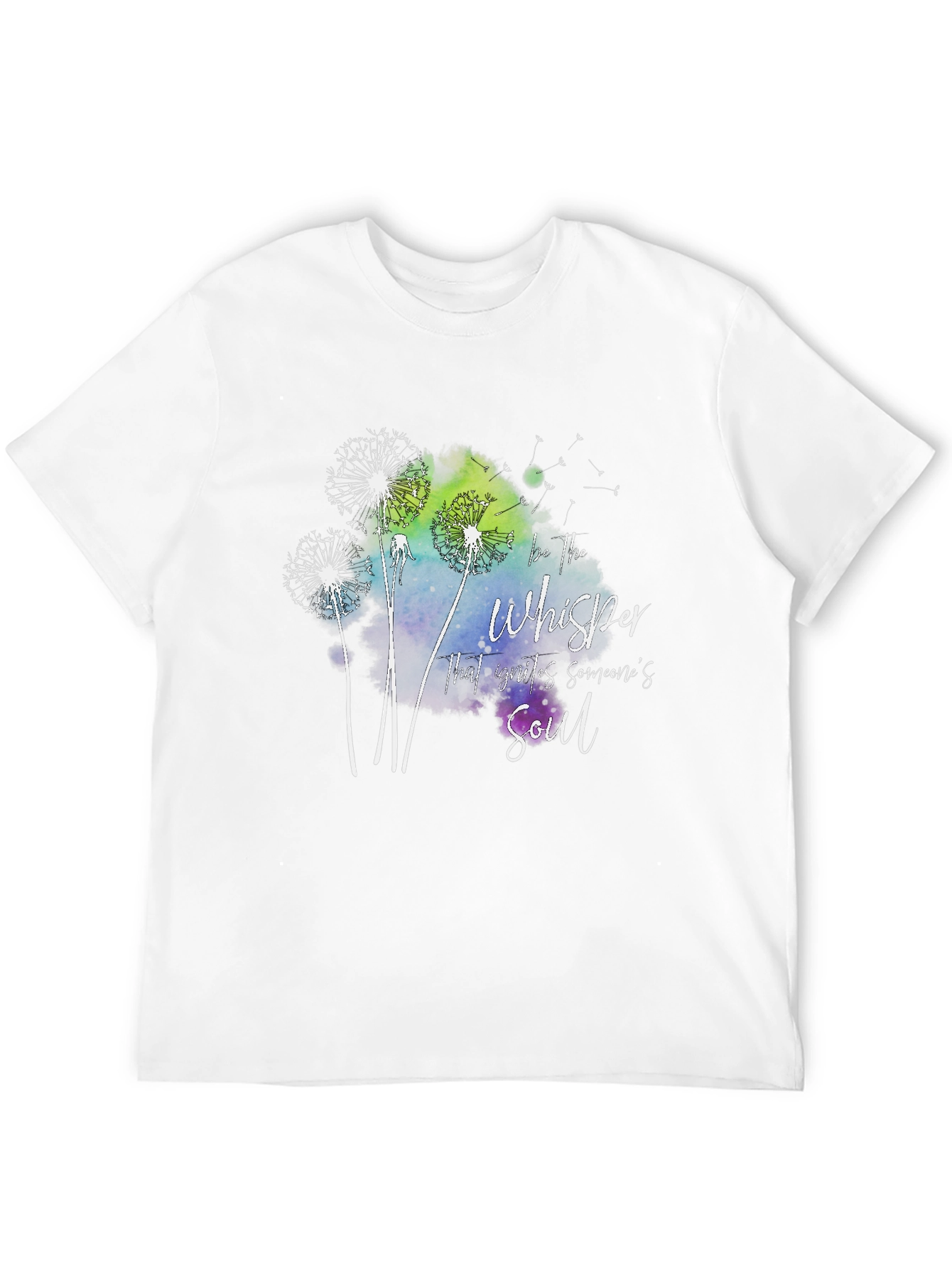 Dandelion Whisper Soul Graphic Black T-Shirt