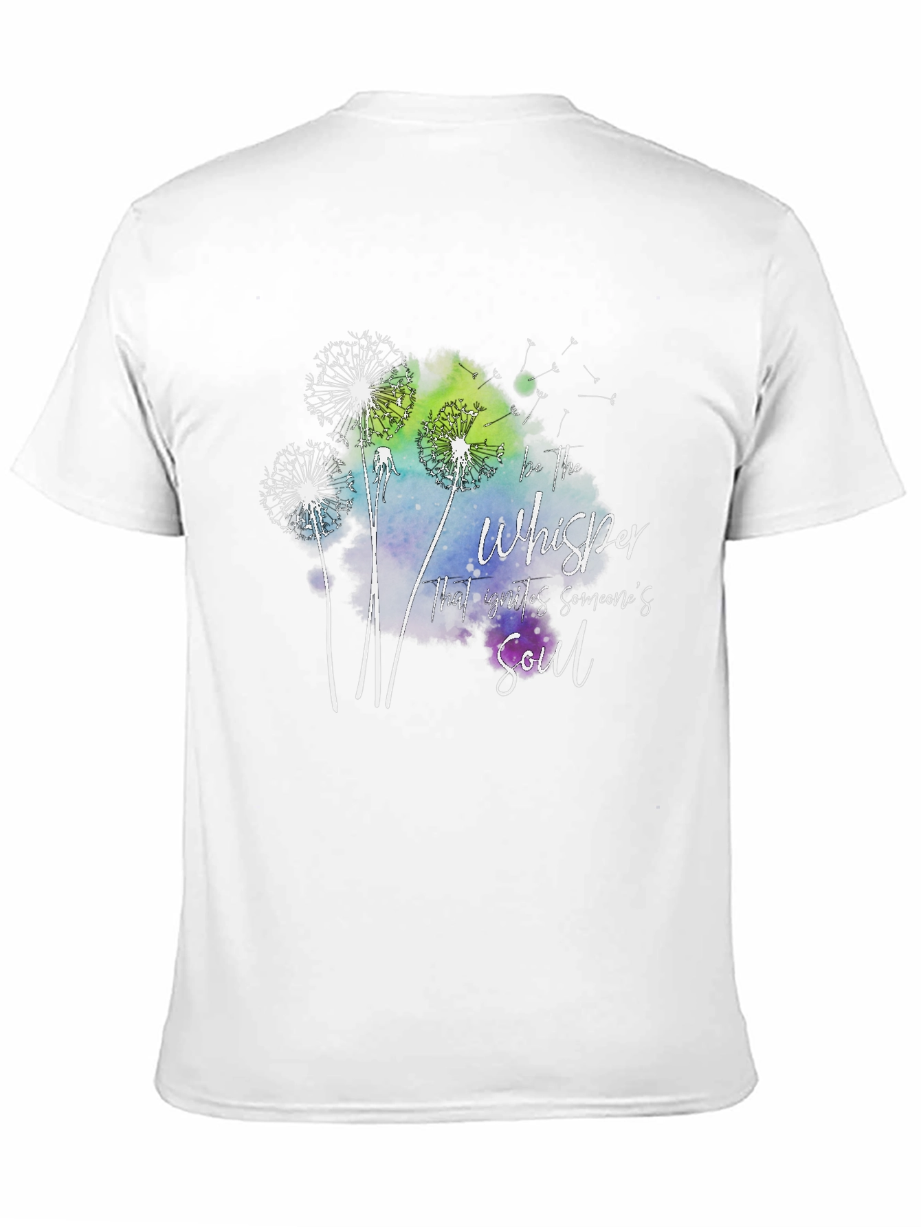 Dandelion Whisper Soul Graphic Black T-Shirt