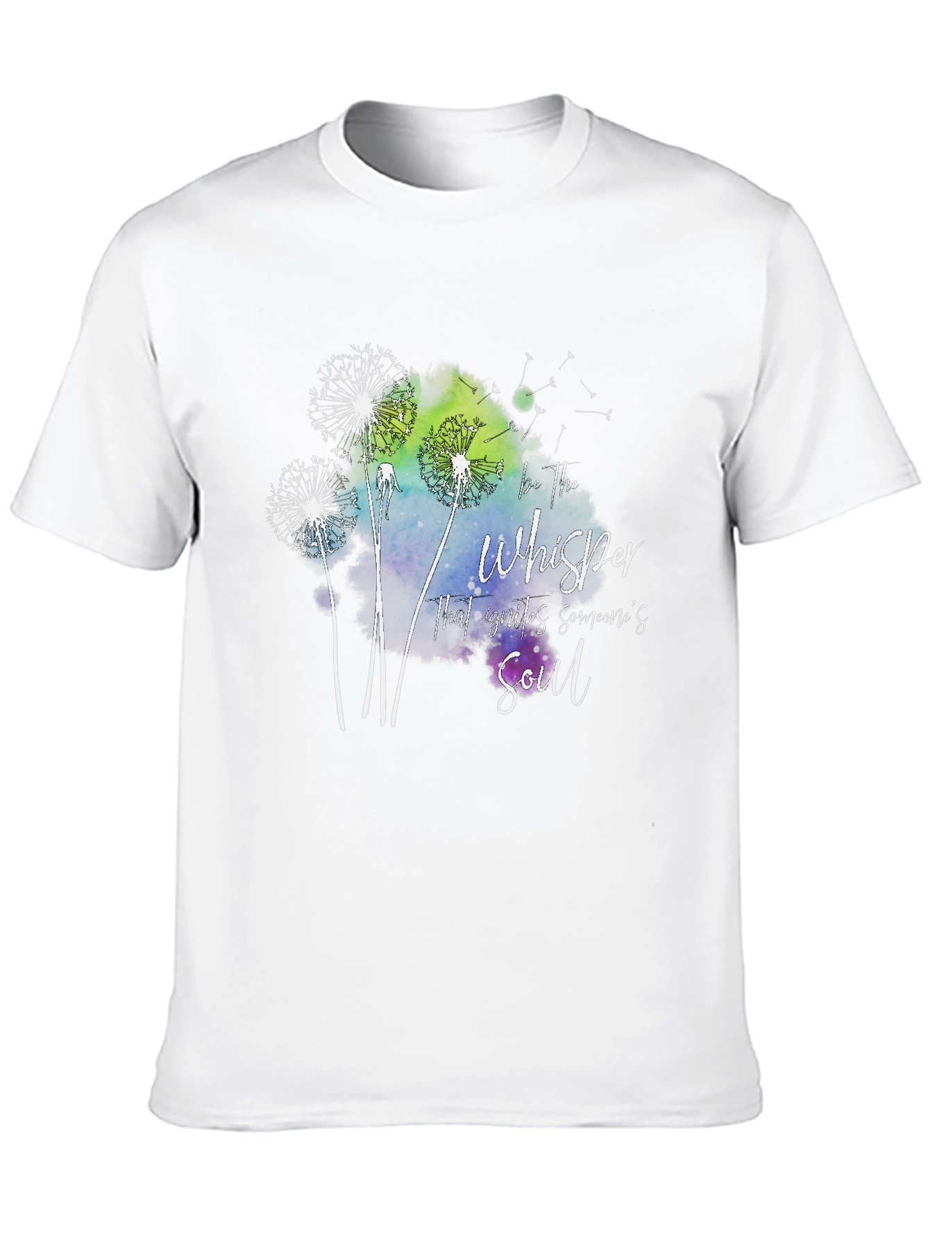 Dandelion Whisper Soul Graphic Black T-Shirt