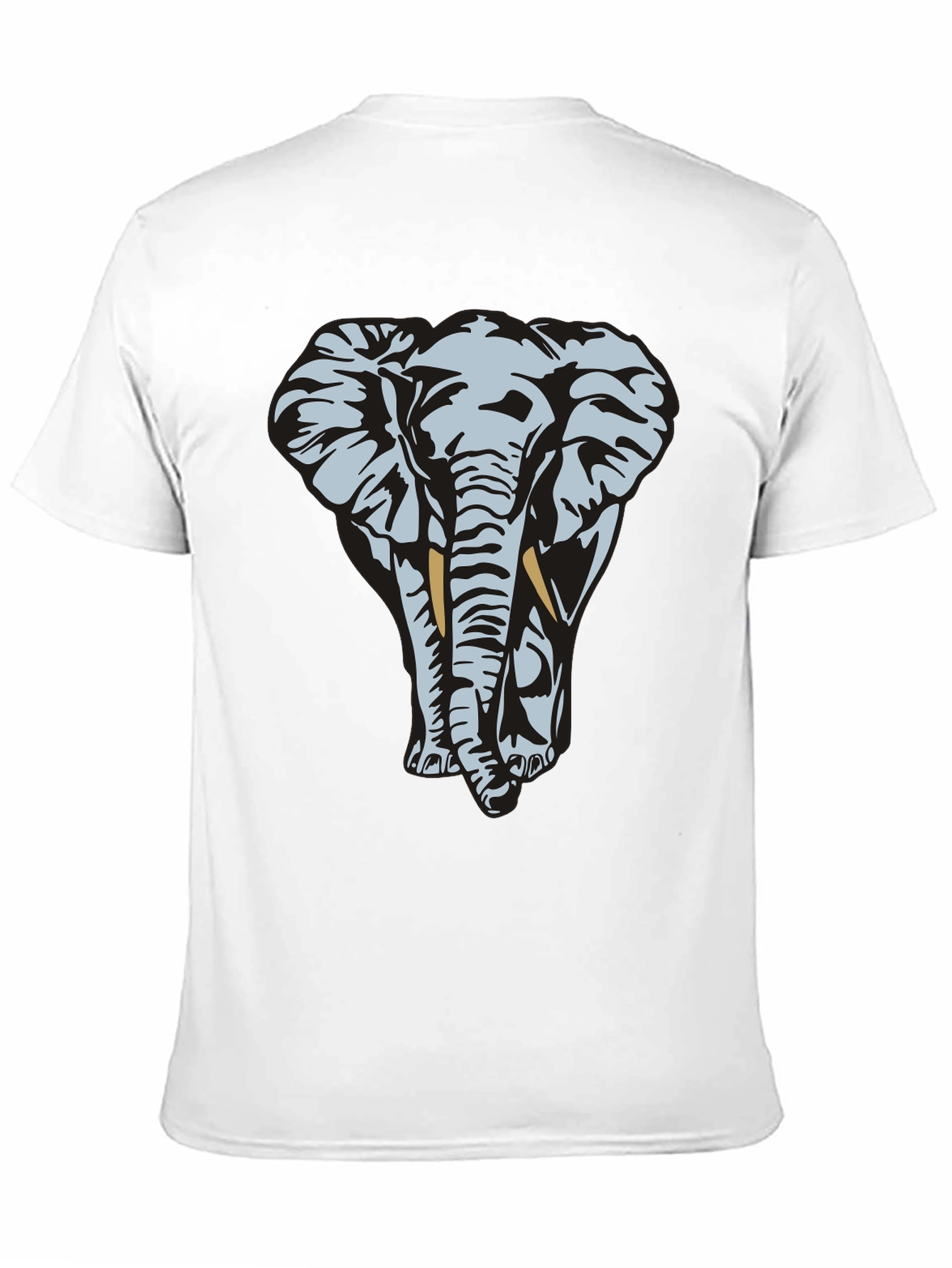 Elephant Graphic Tee - Black Cotton T-Shirt
