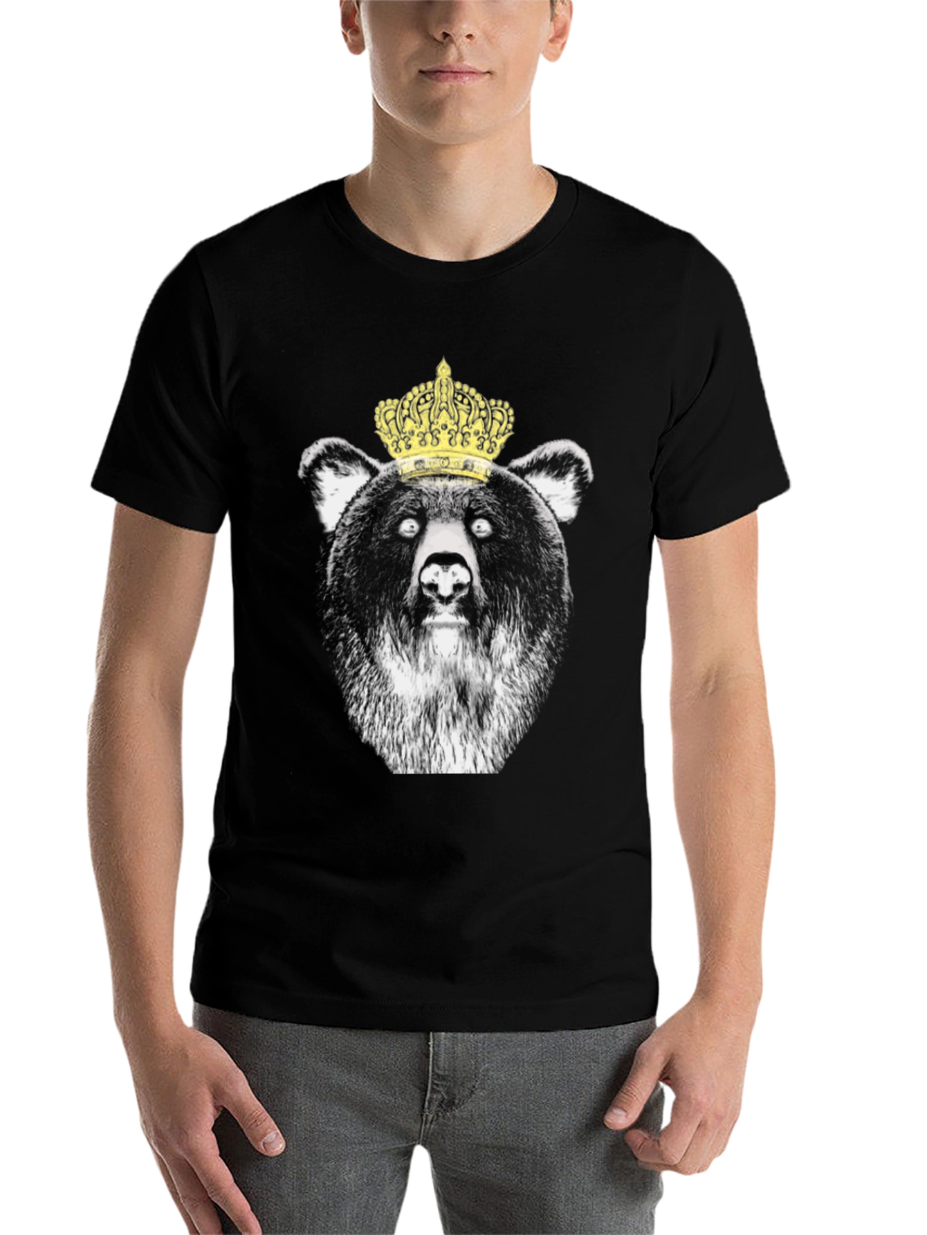 King Bear Graphic T-Shirt - Black