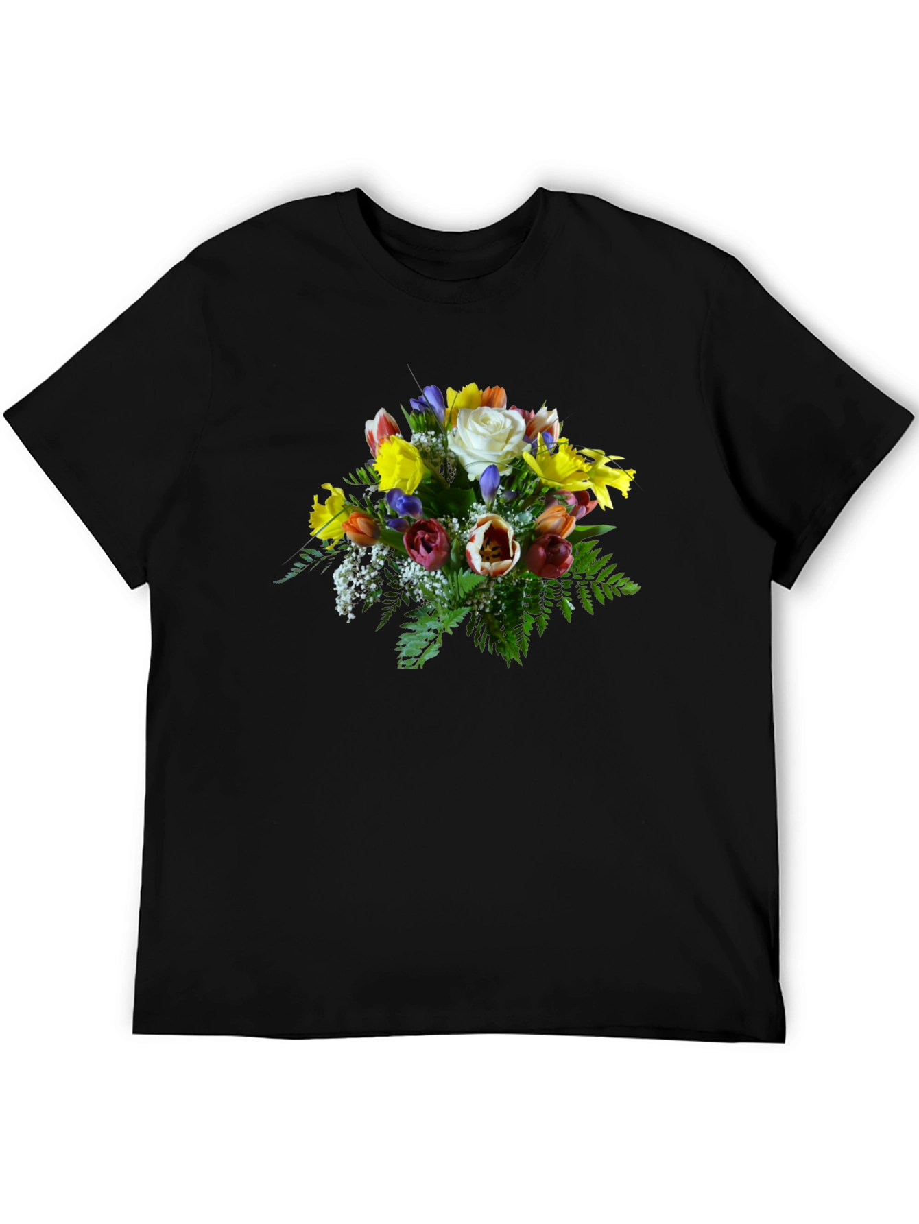Floral Bouquet Graphic Tee - Unique Design