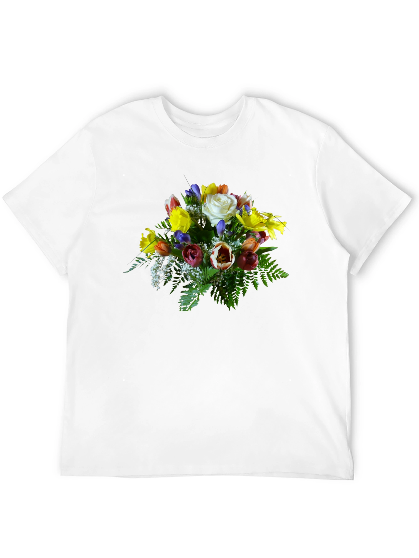 Floral Bouquet Graphic Tee - Unique Design