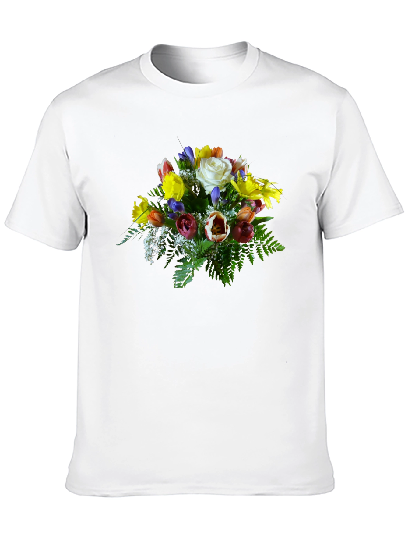 Floral Bouquet Graphic Tee - Unique Design