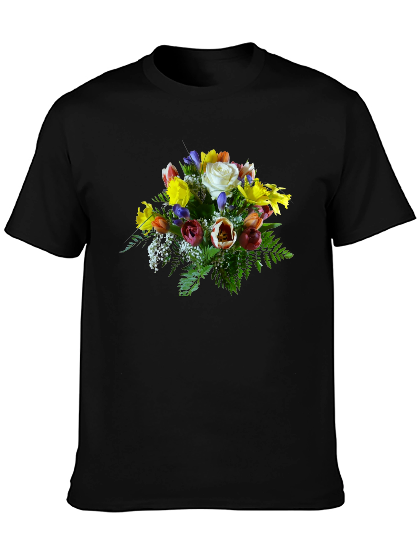 Floral Bouquet Graphic Tee - Unique Design