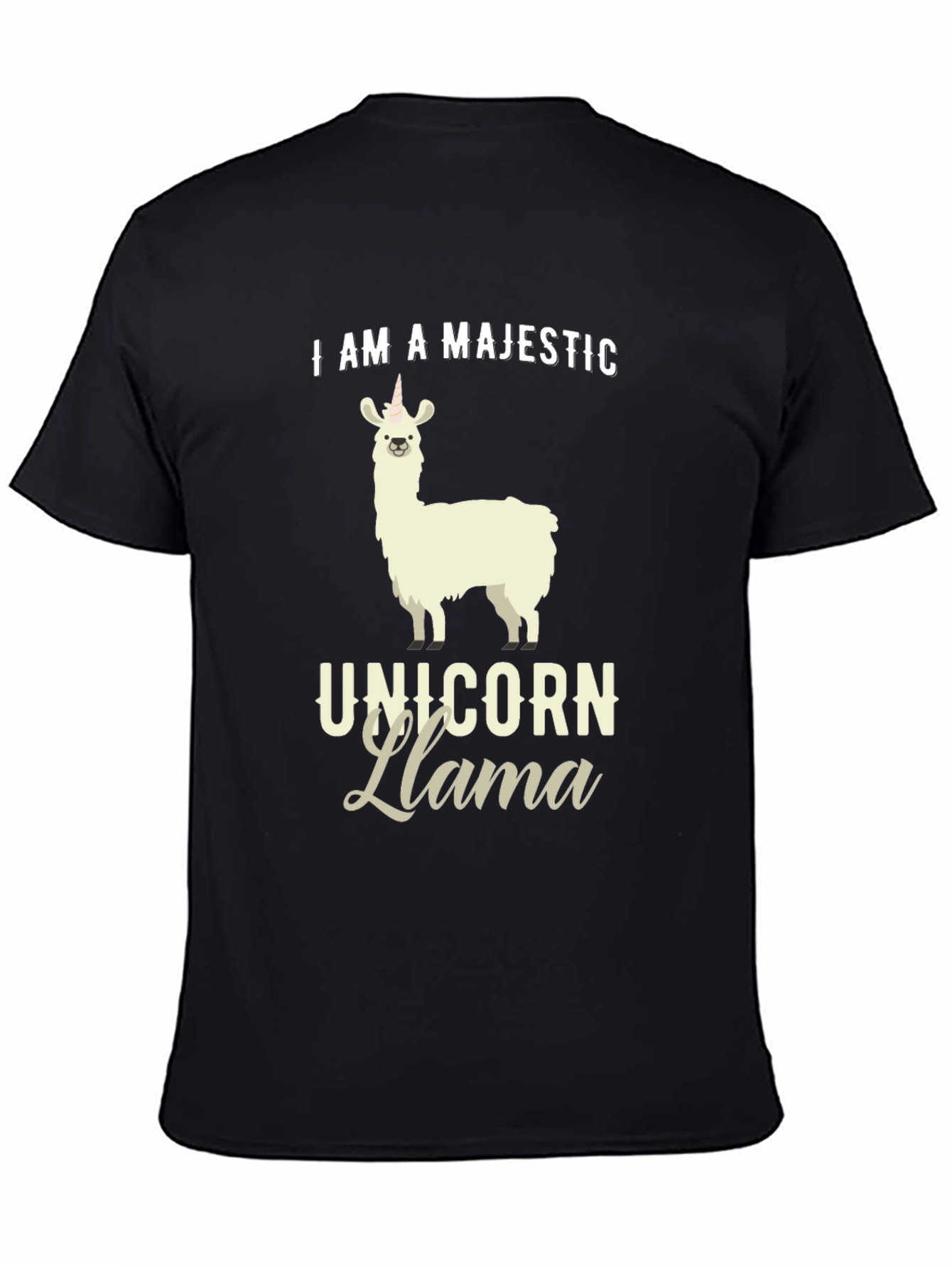 Majestic Unicorn Llama Graphic T-Shirt