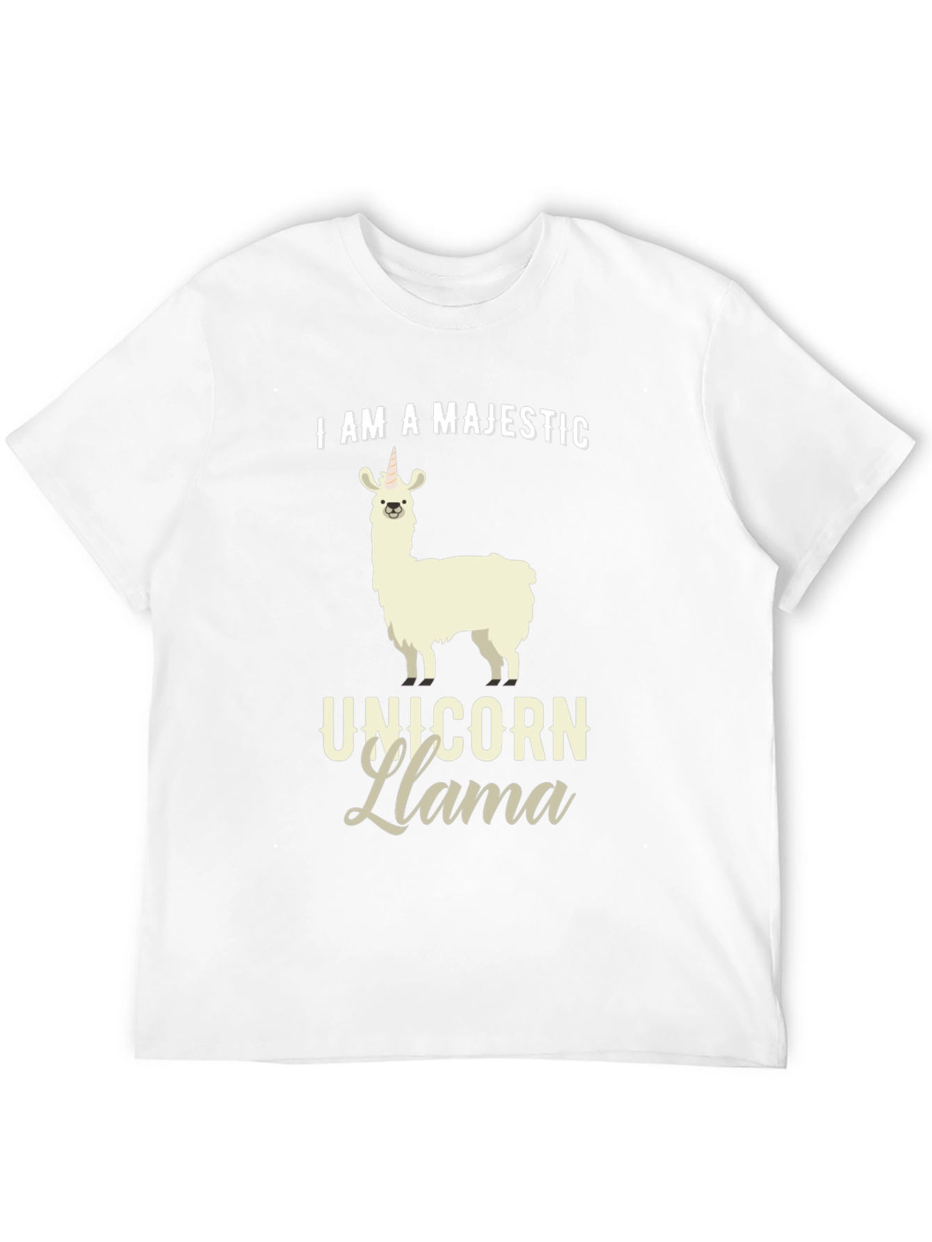 Majestic Unicorn Llama Graphic T-Shirt