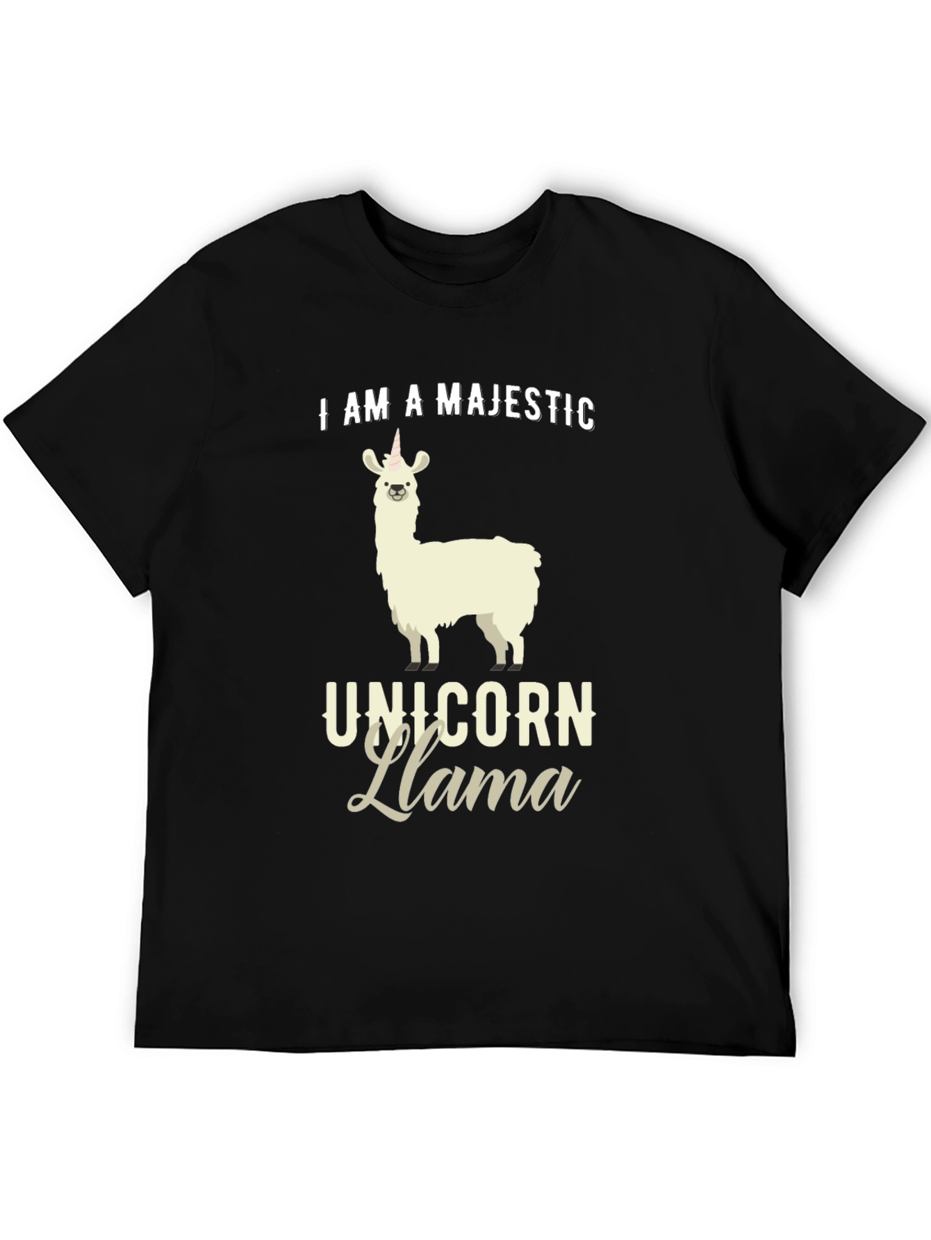 Majestic Unicorn Llama Graphic T-Shirt