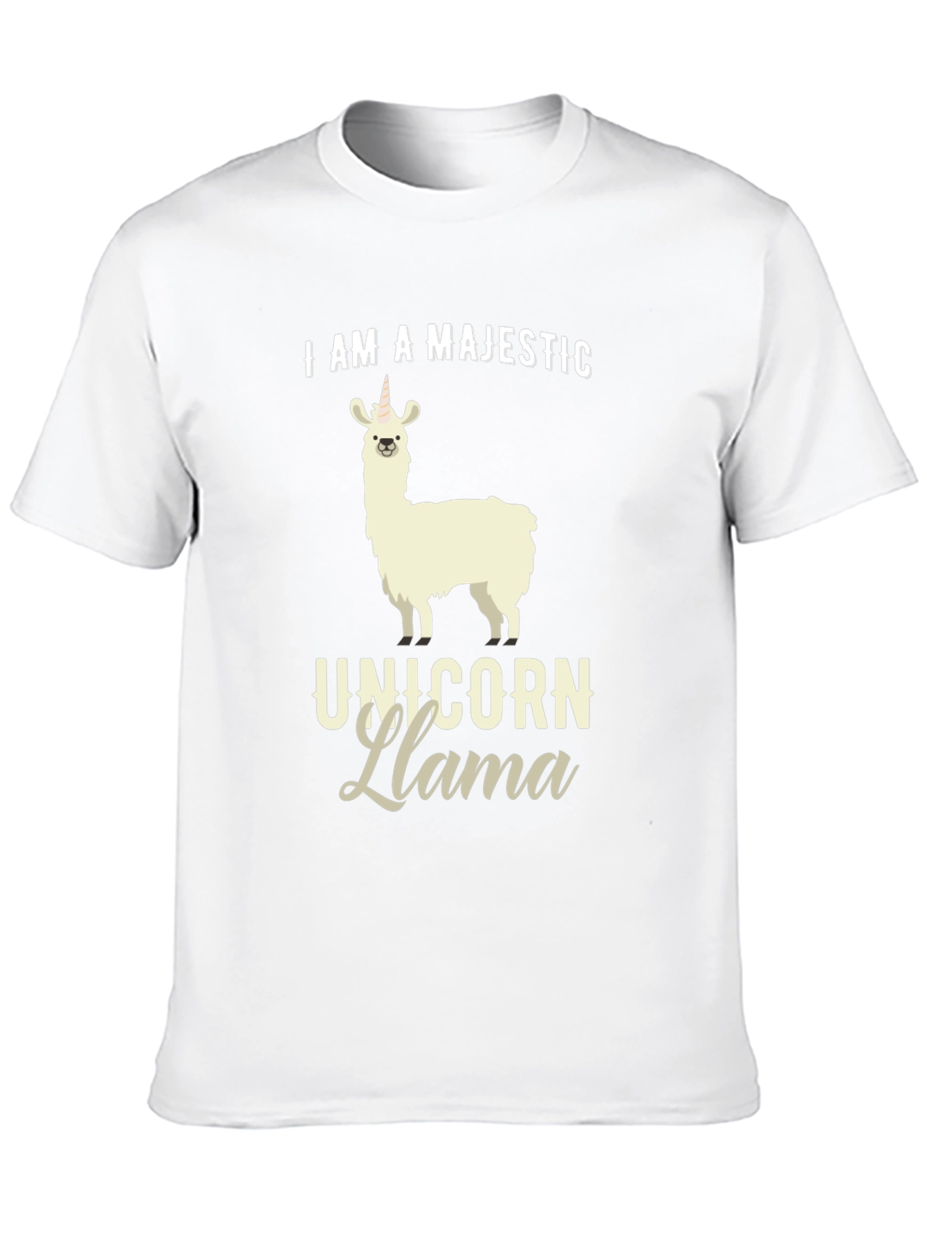Majestic Unicorn Llama Graphic T-Shirt