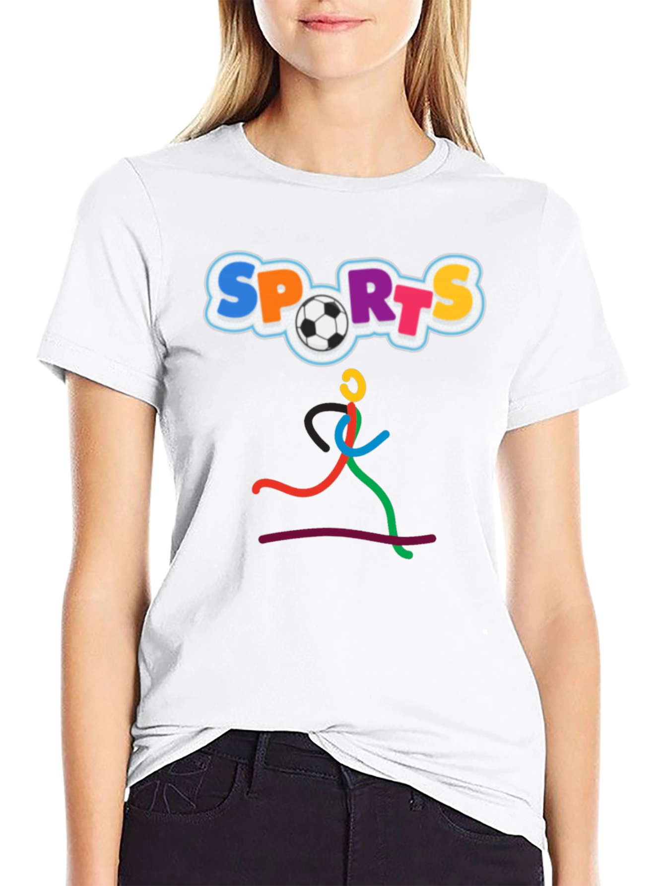 Sports Design Black T-Shirt