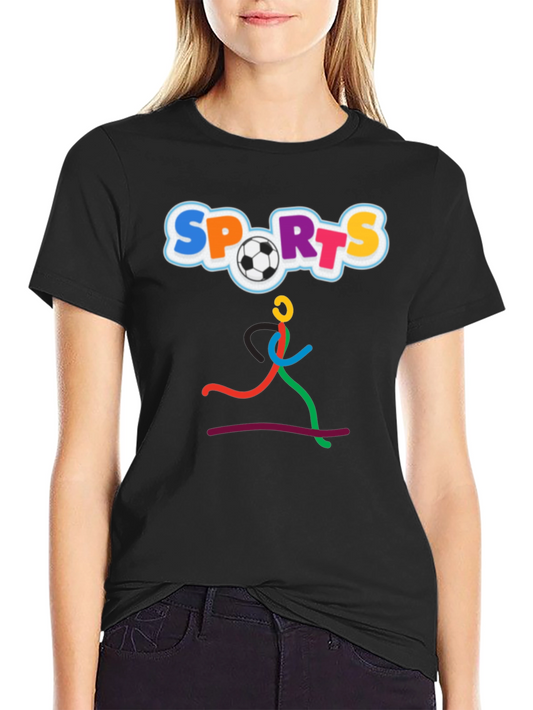 Sports Design Black T-Shirt