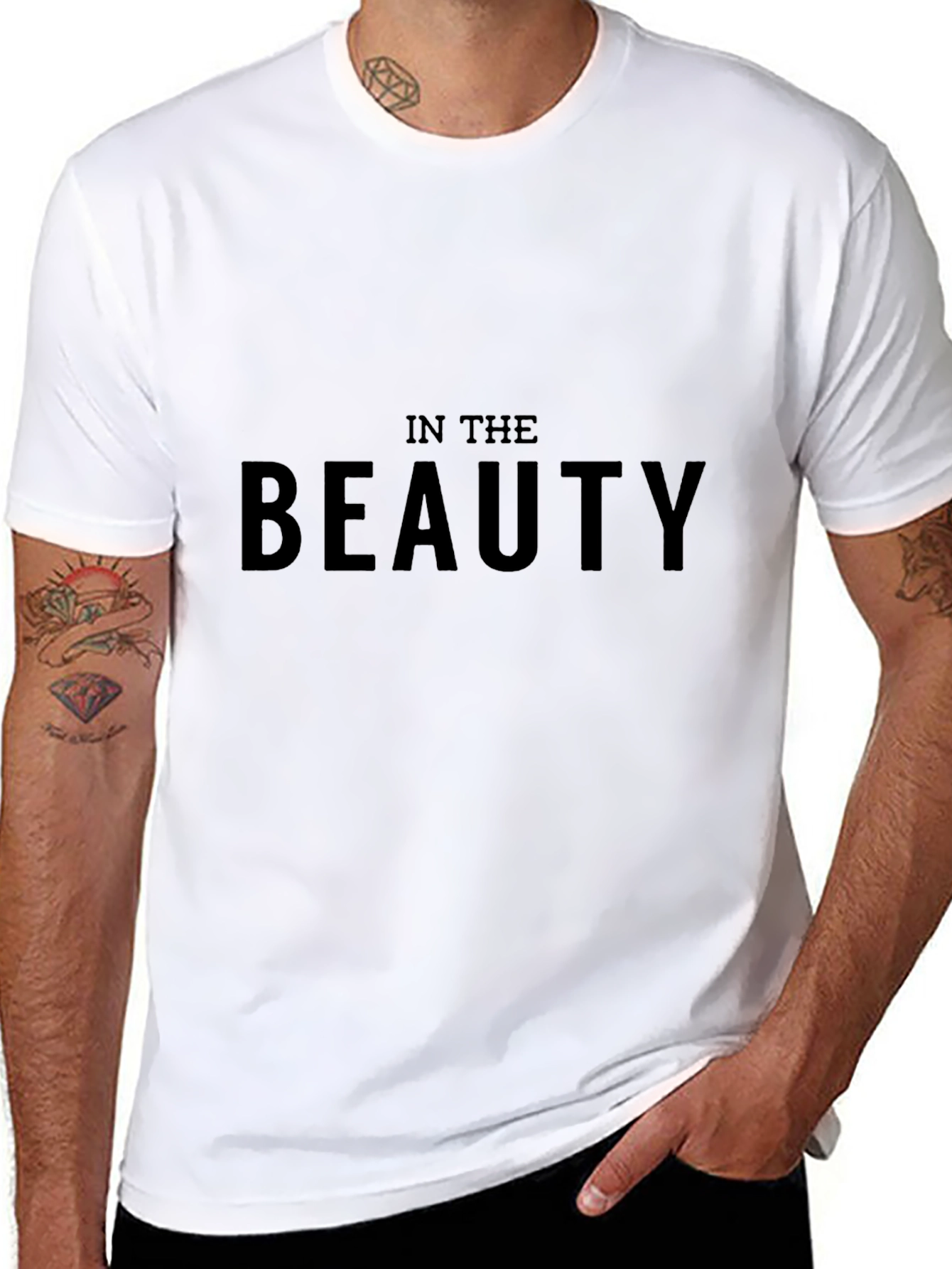 In The Beauty Black Graphic Tee