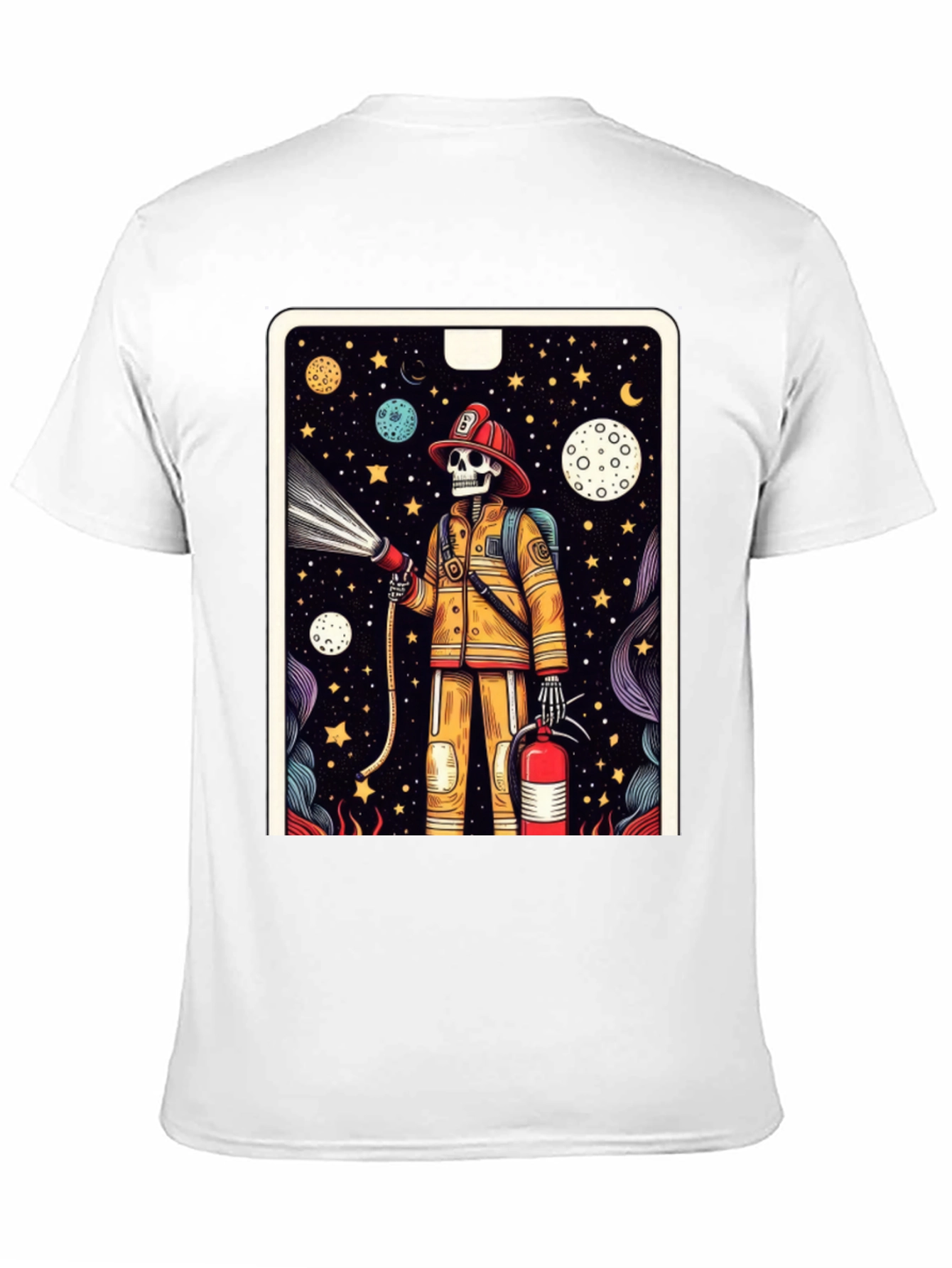 Skeleton Firefighter Graphic Tee