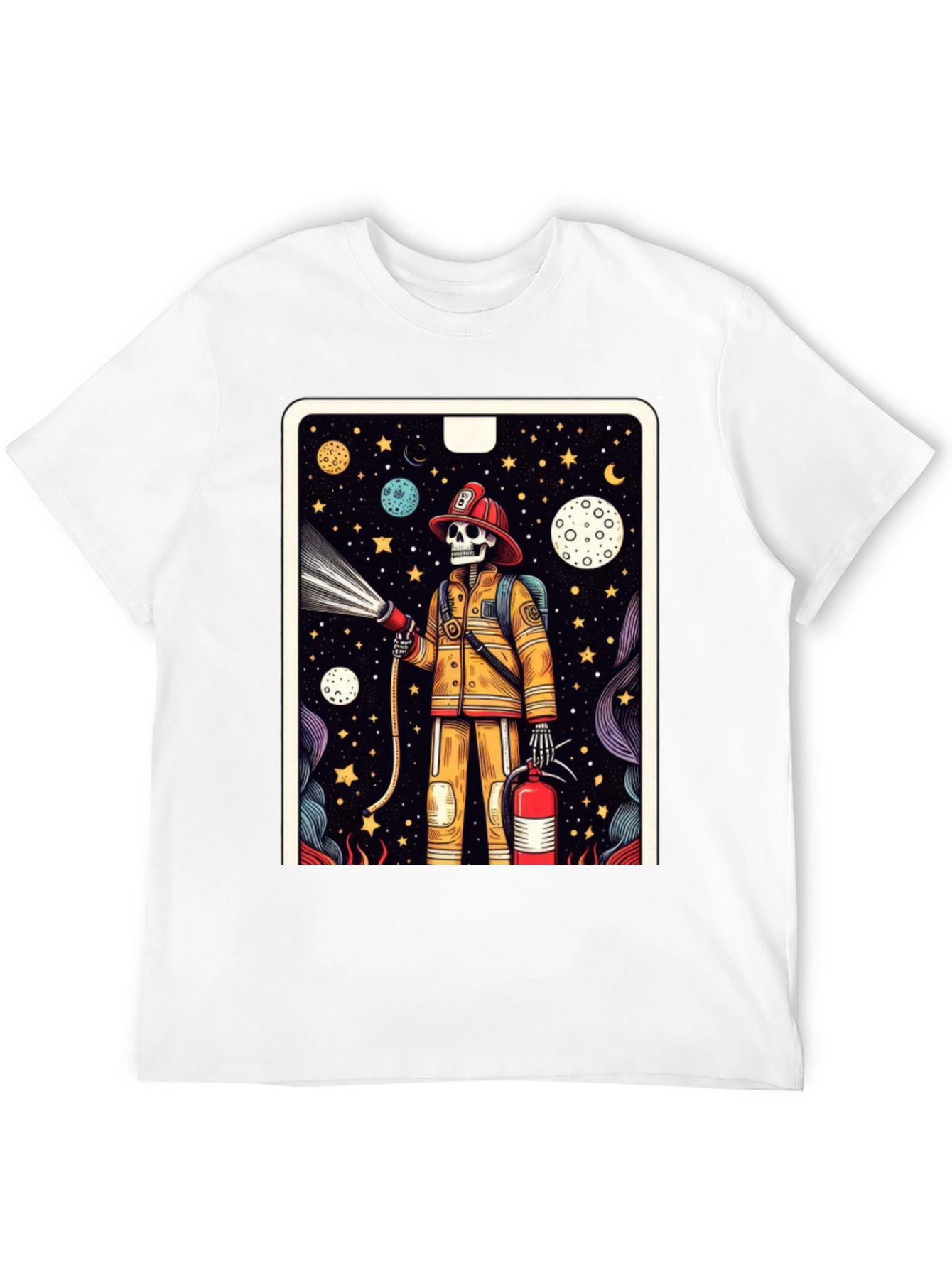 Skeleton Firefighter Graphic Tee