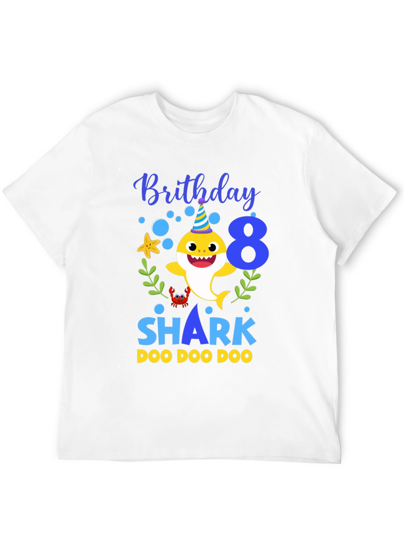 Birthday Shark 8 T-shirt