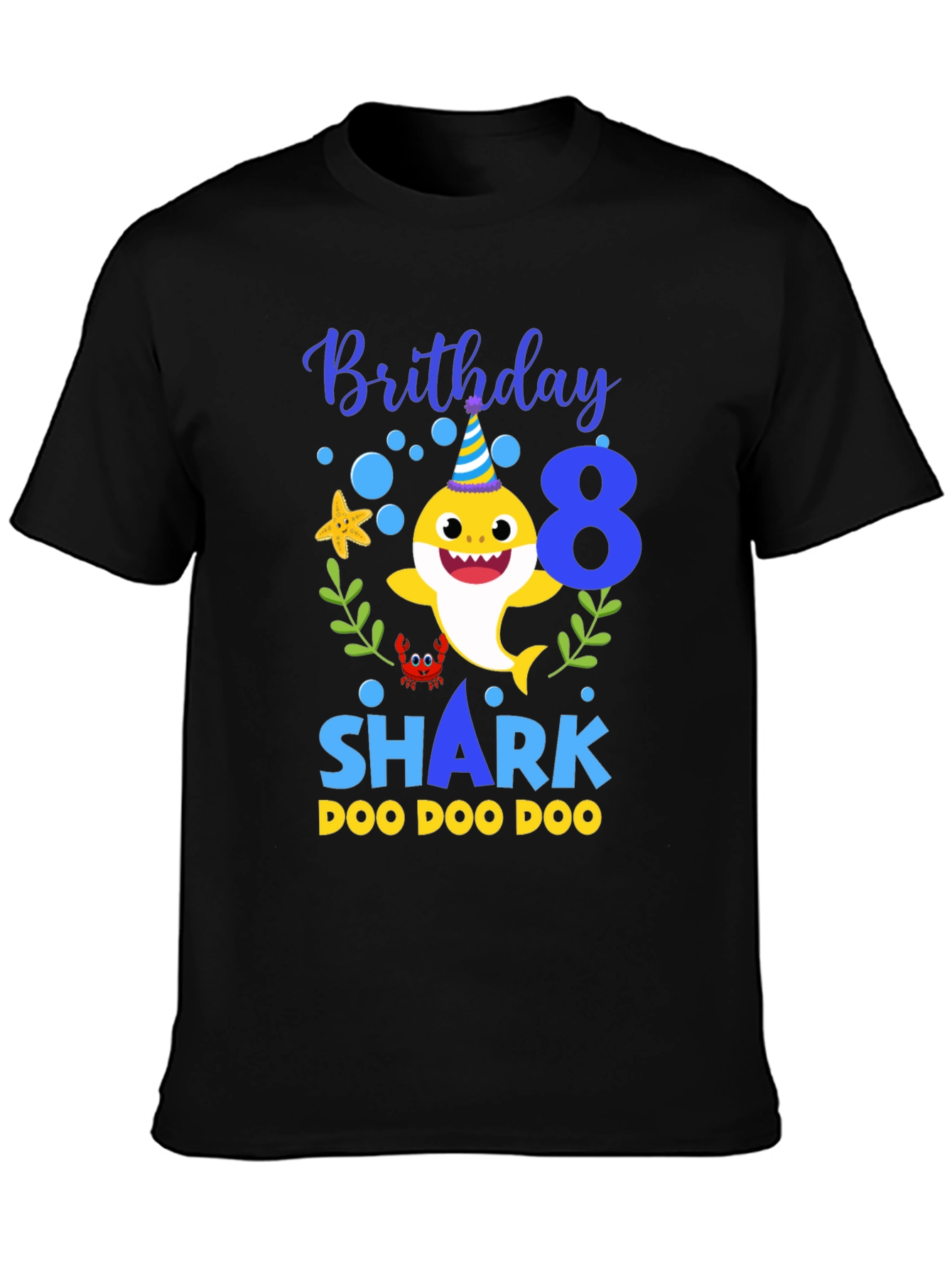 Birthday Shark 8 T-shirt