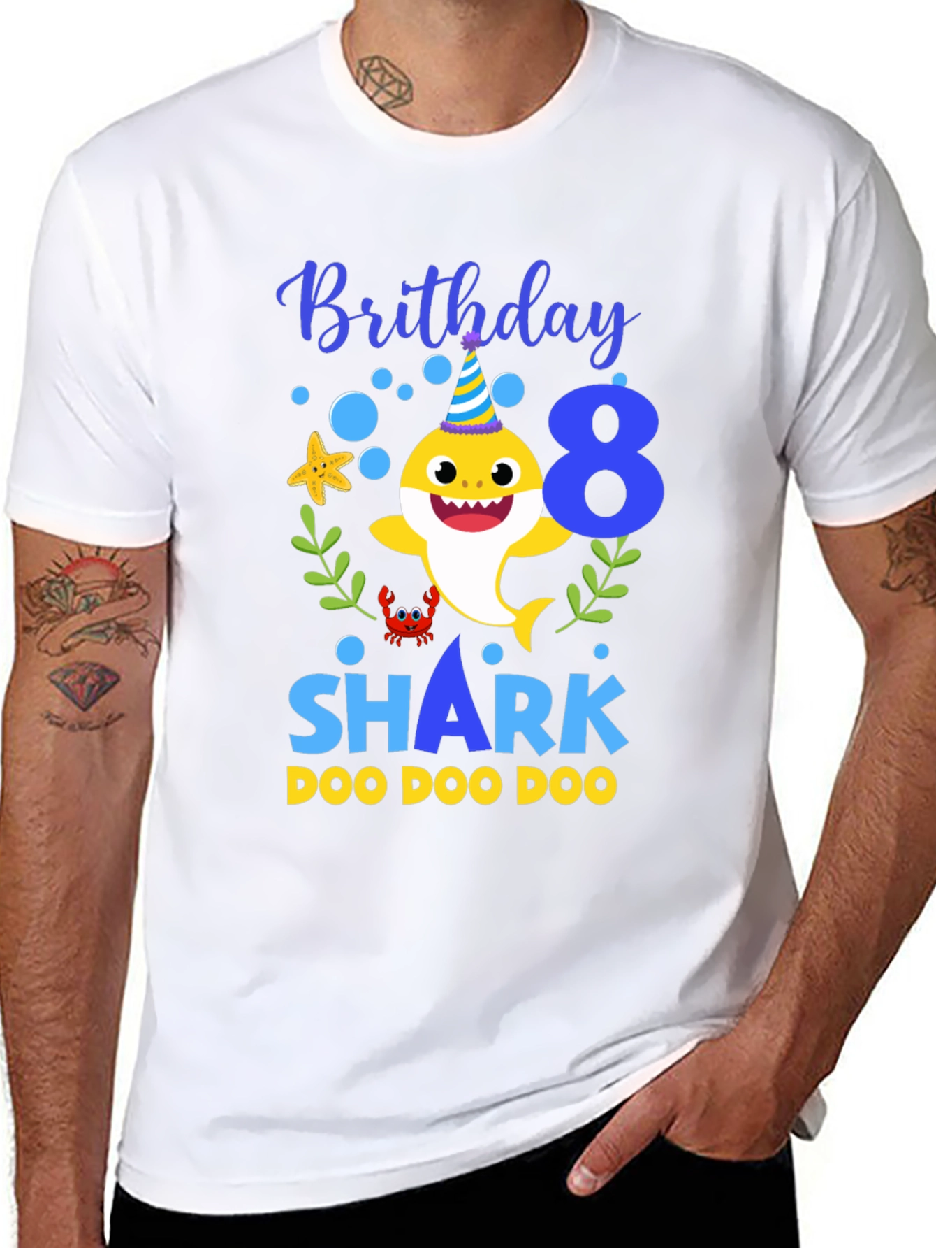 Birthday Shark 8 T-shirt